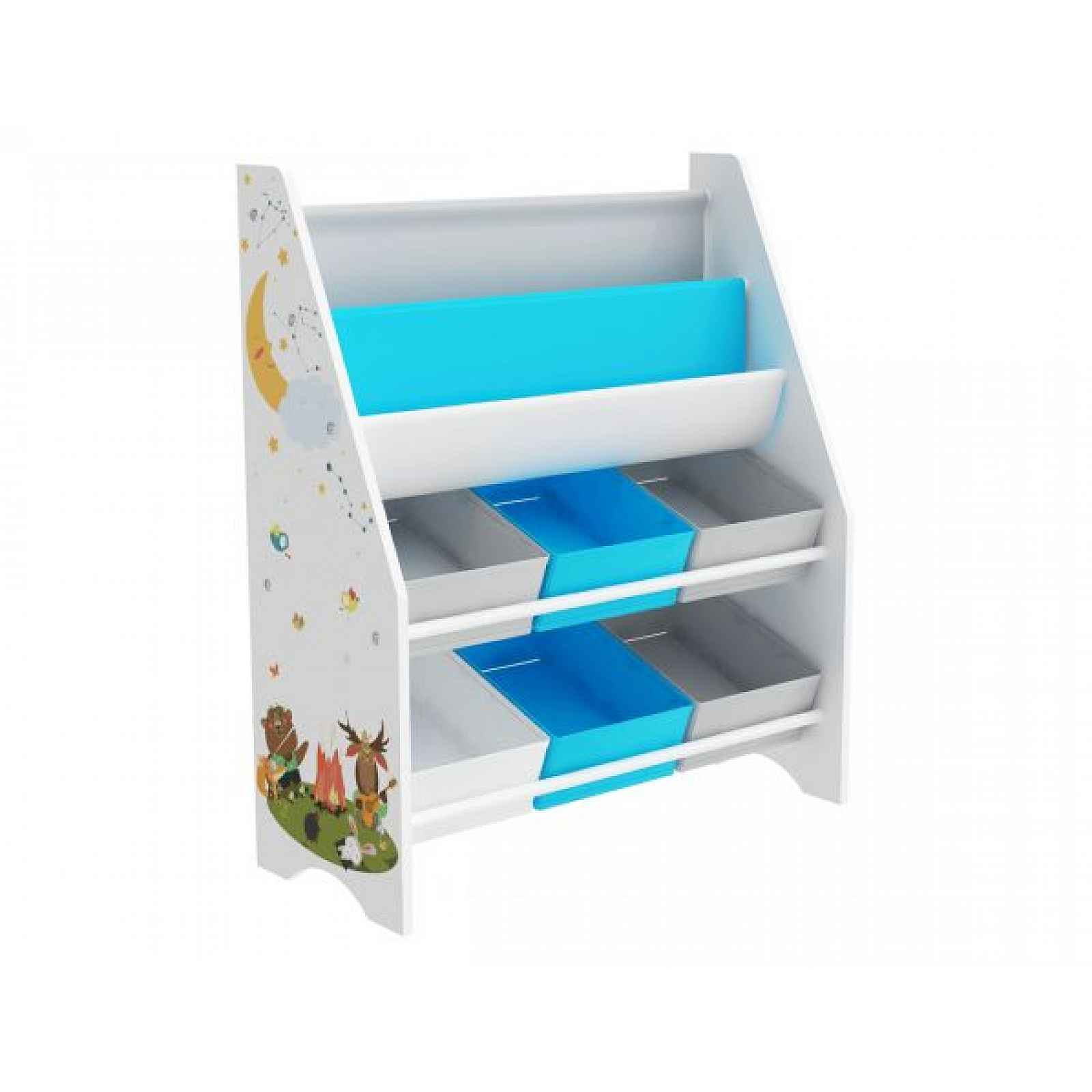 Organizér / regál na hračky, vícebarevná / vzor, DARLING TYP 1