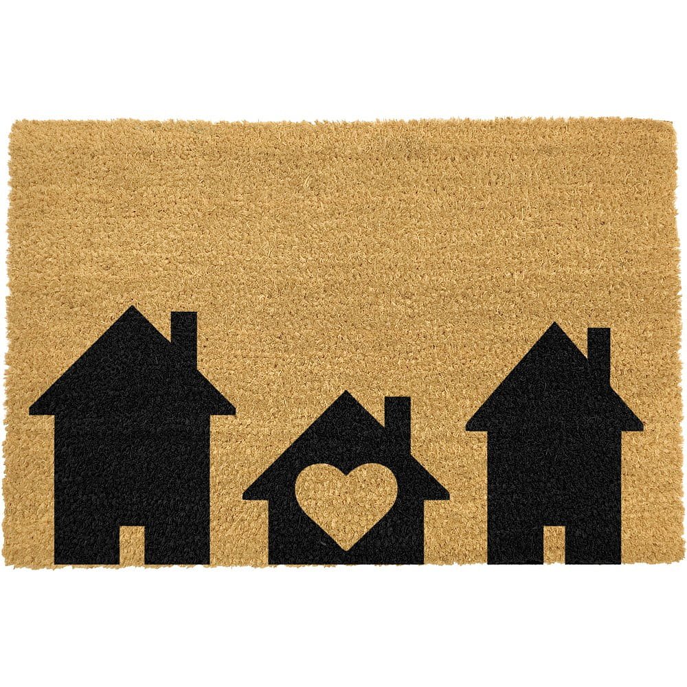 Rohožka z přírodního kokosového vlákna Artsy Doormats Home is Where, 40 x 60 cm