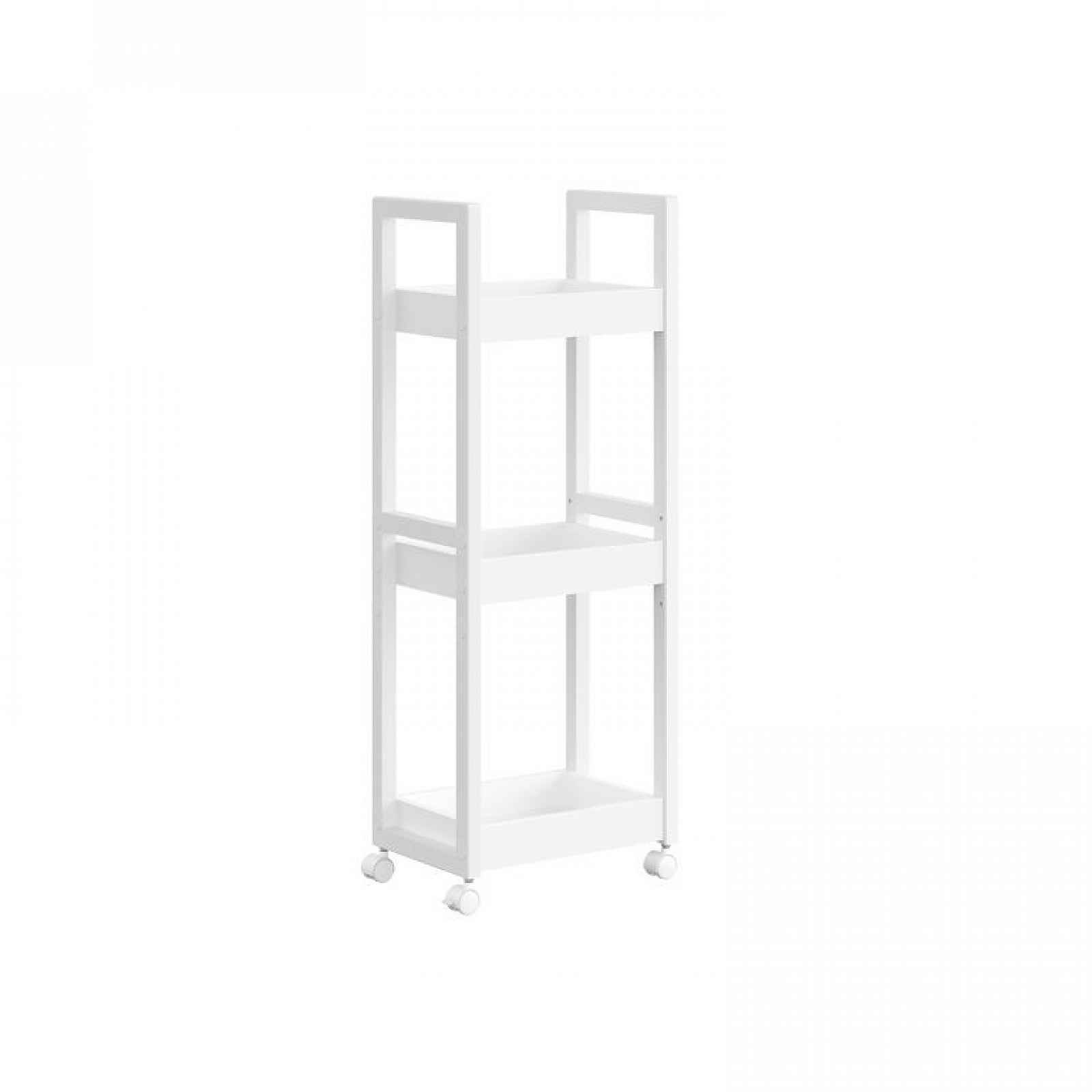 Koupelnový regál s kolečky 20x30x80 cm, bílý