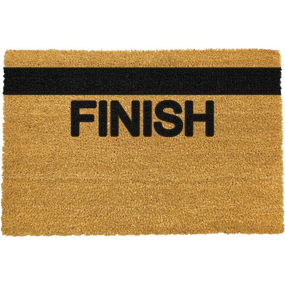 Rohožka z přírodního kokosového vlákna Artsy Doormats Finish Line, 40 x 60 cm