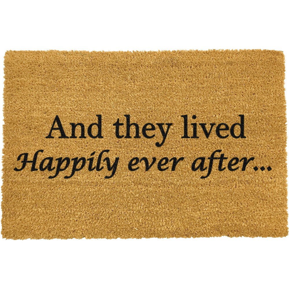 Rohožka z přírodního kokosového vlákna Artsy Doormats Happily Ever After, 40 x 60 cm