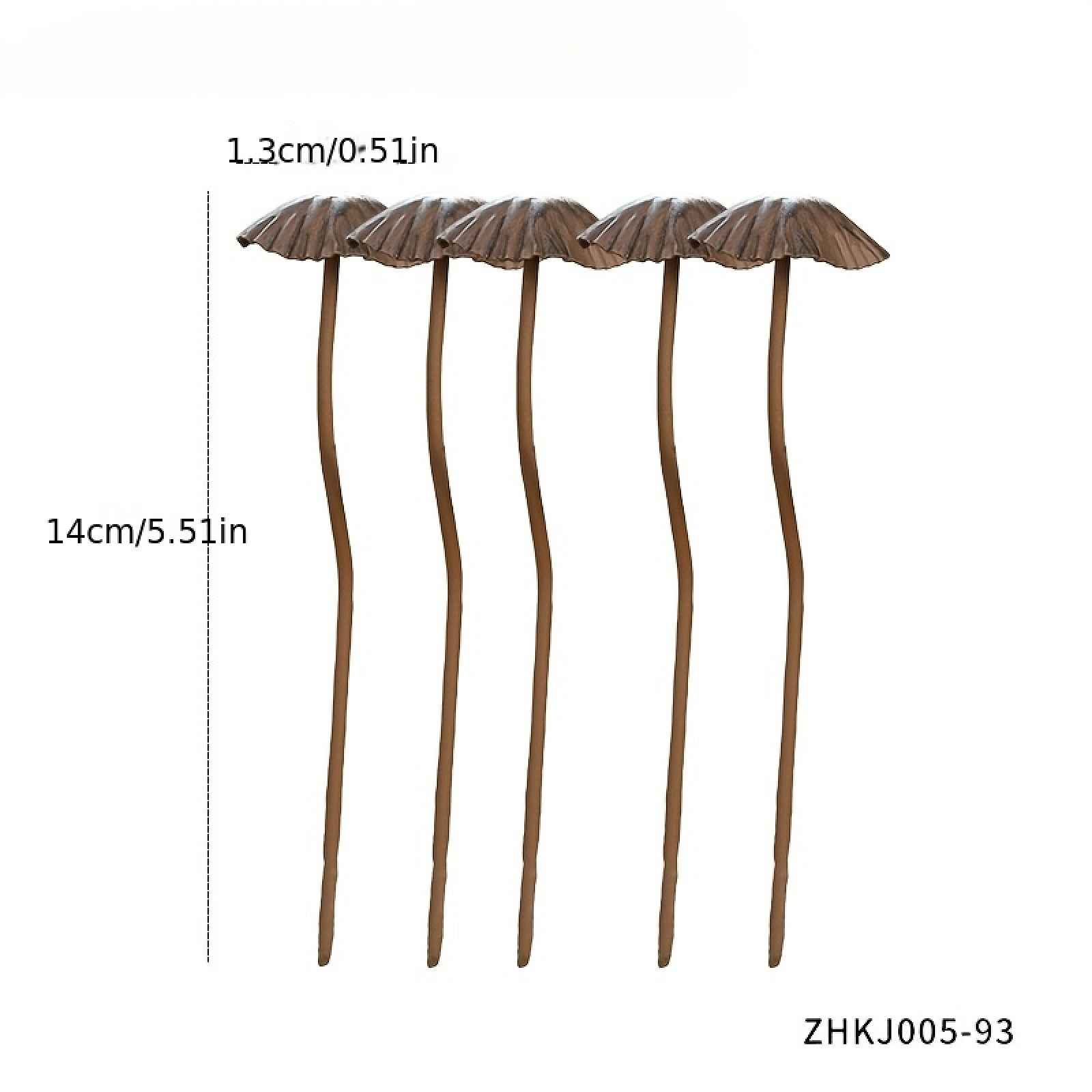 TEMU 5/8 ks Vintage Železné Umění Hnědé Rostliny Houby Květinové Vložky, Zahradní Dekorace Nový Oblíbený Horký Styl Dvůr Venkovní Dekorace Domova