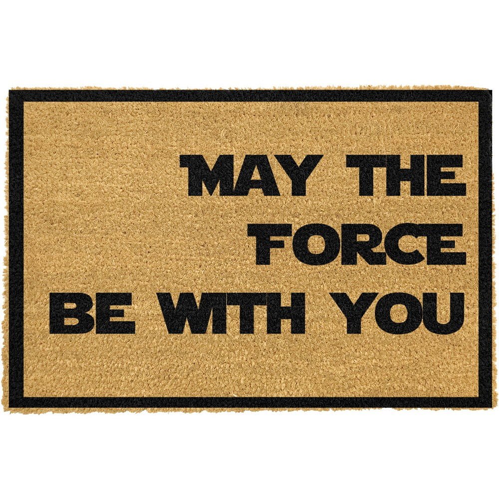 Rohožka z přírodního kokosového vlákna Artsy Doormats May The Force Be With You, 40 x 60 cm