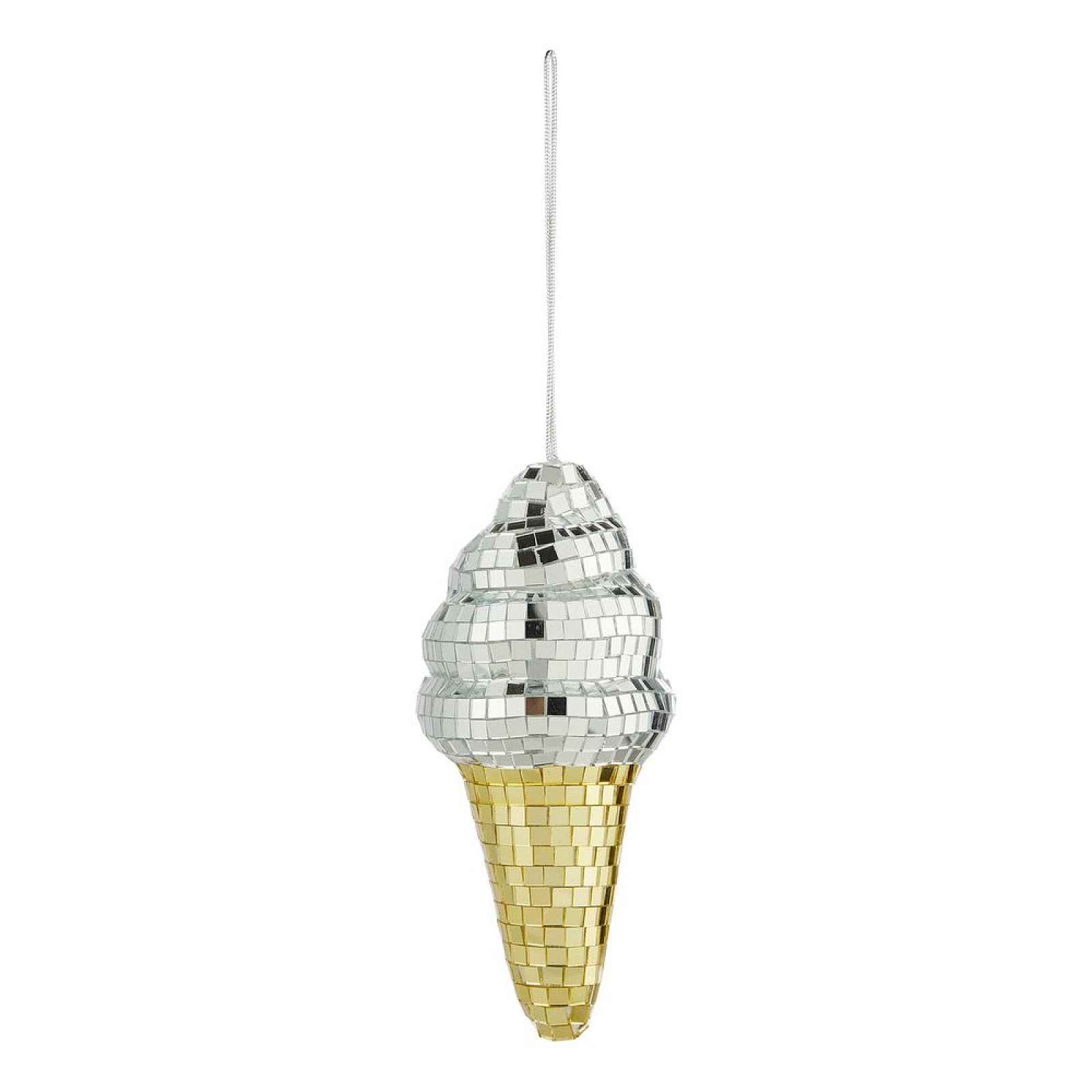 Butlers DISCO Zmrzlina 15 cm - stříbrná/zlatá