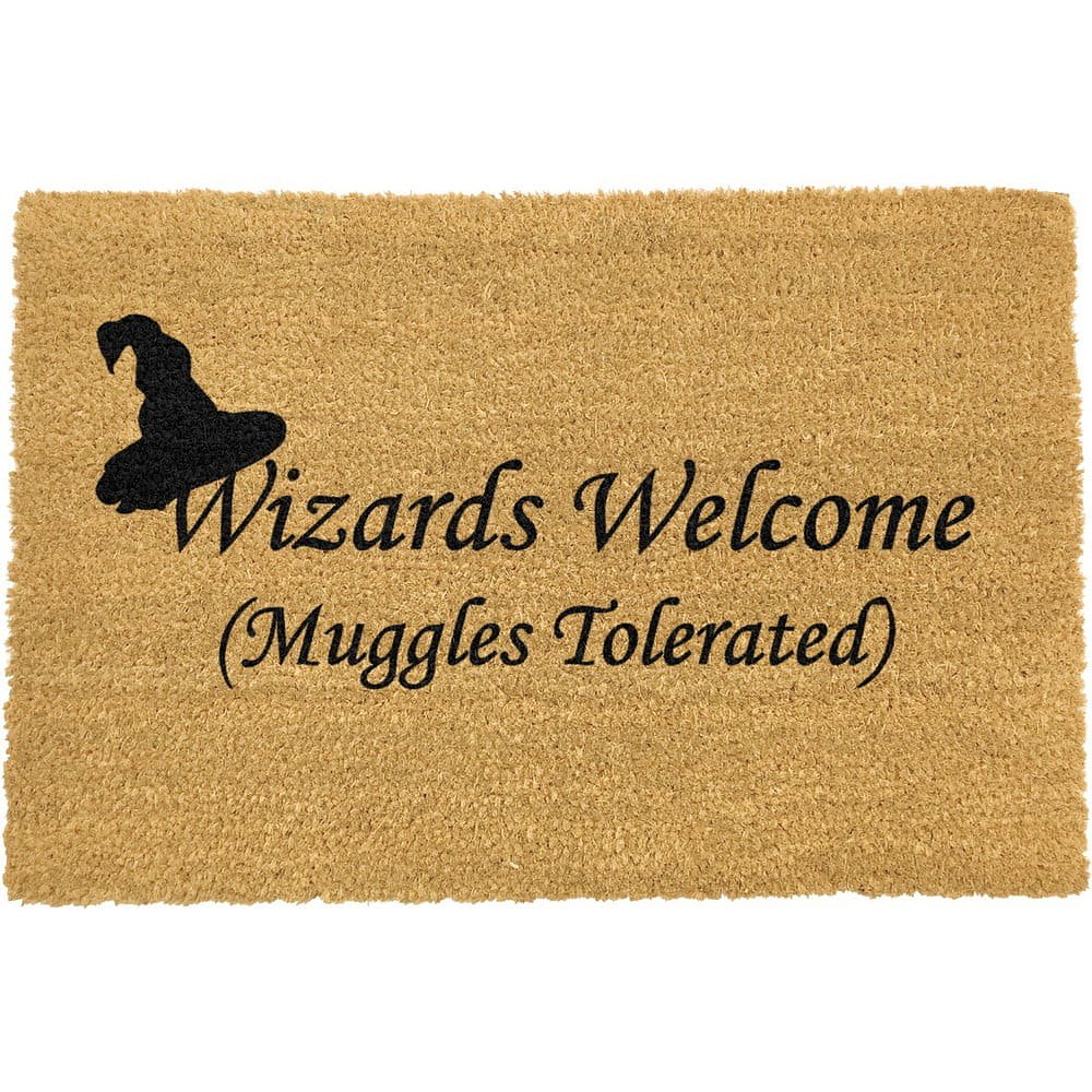 Rohožka z přírodního kokosového vlákna Artsy Doormats Wizards Welcome, 40 x 60 cm