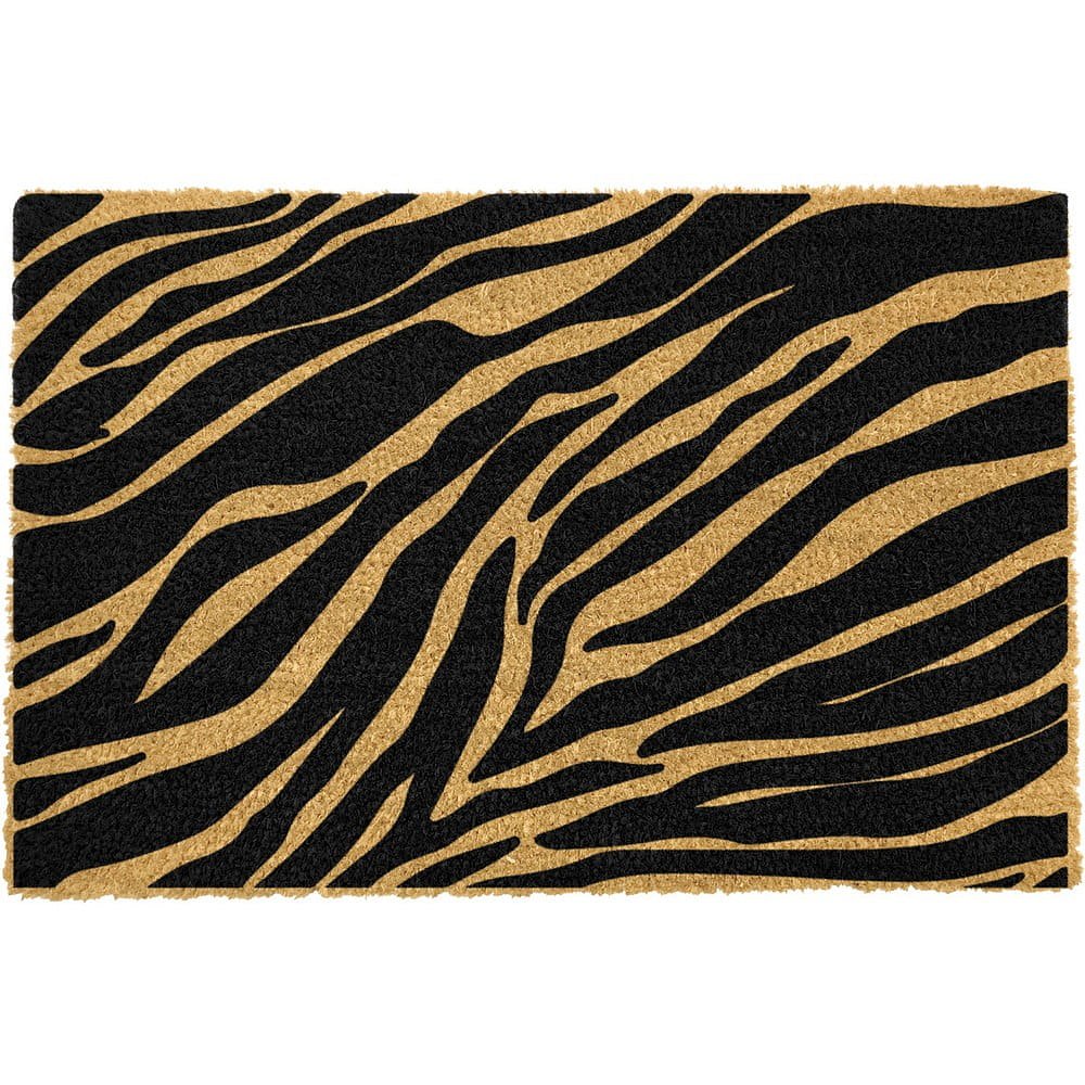 Rohožka z přírodního kokosového vlákna Artsy Doormats Zebra, 40 x 60 cm