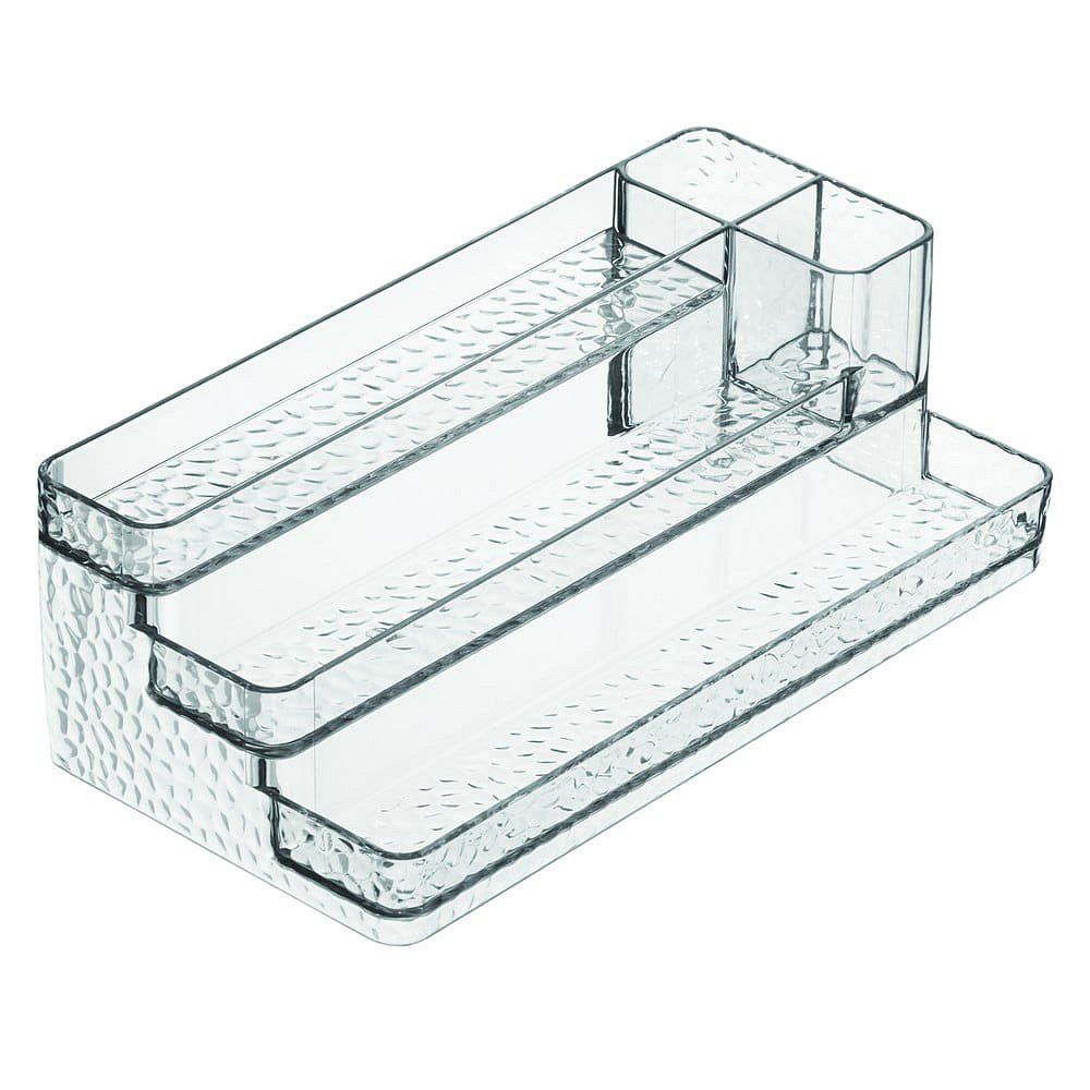 Průhledný stojan na kosmetiku iDesign Rain, 11,5 x 23 cm