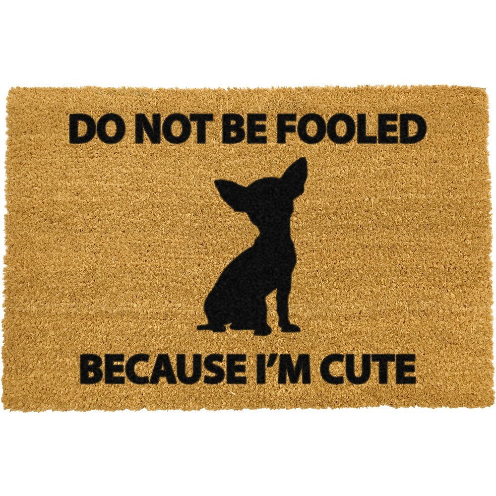 Rohožka z přírodního kokosového vlákna Artsy Doormats Chihuahua, 40  x  60 cm