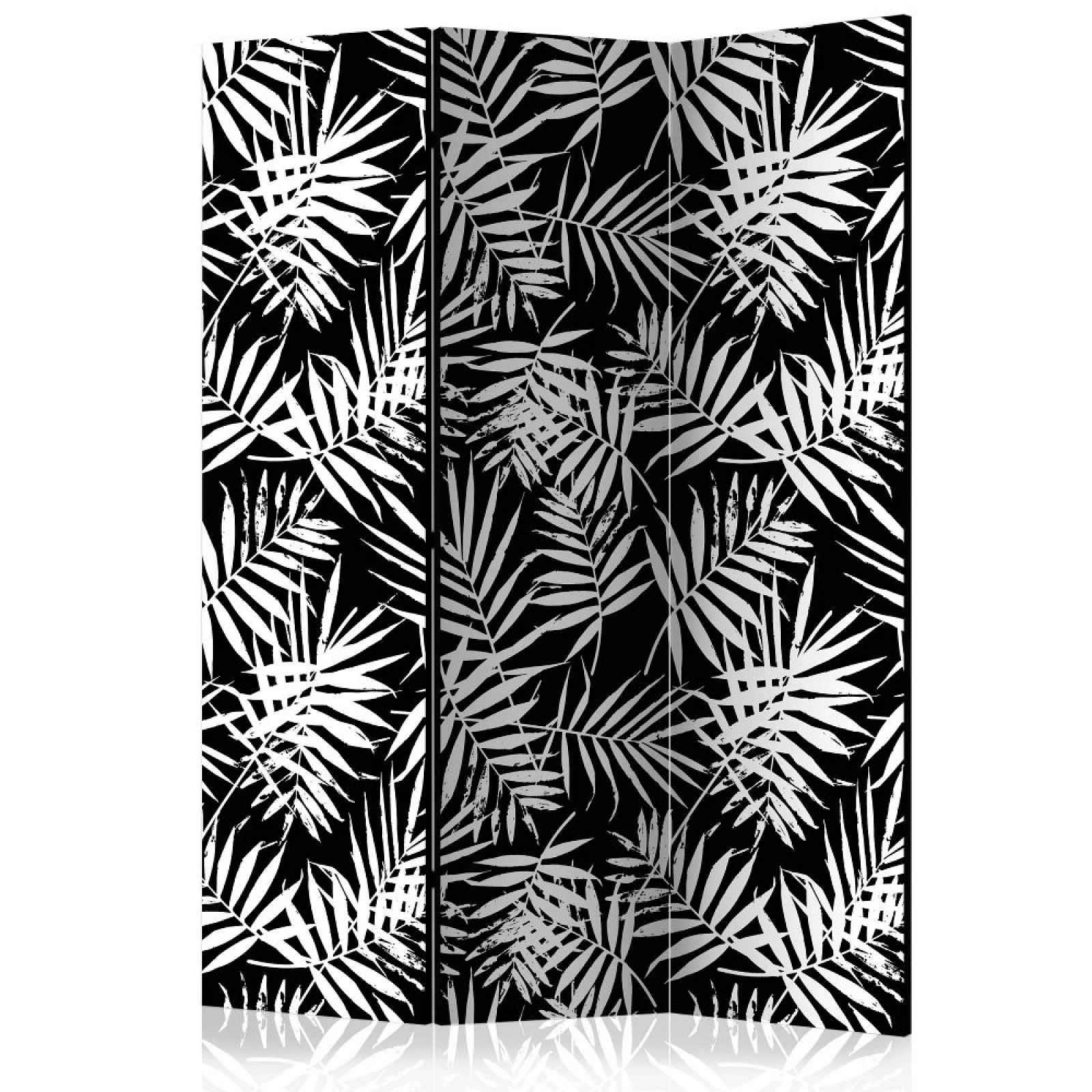 Paraván Black and White Jungle Dekorhome 135x172 cm (3-dílný)