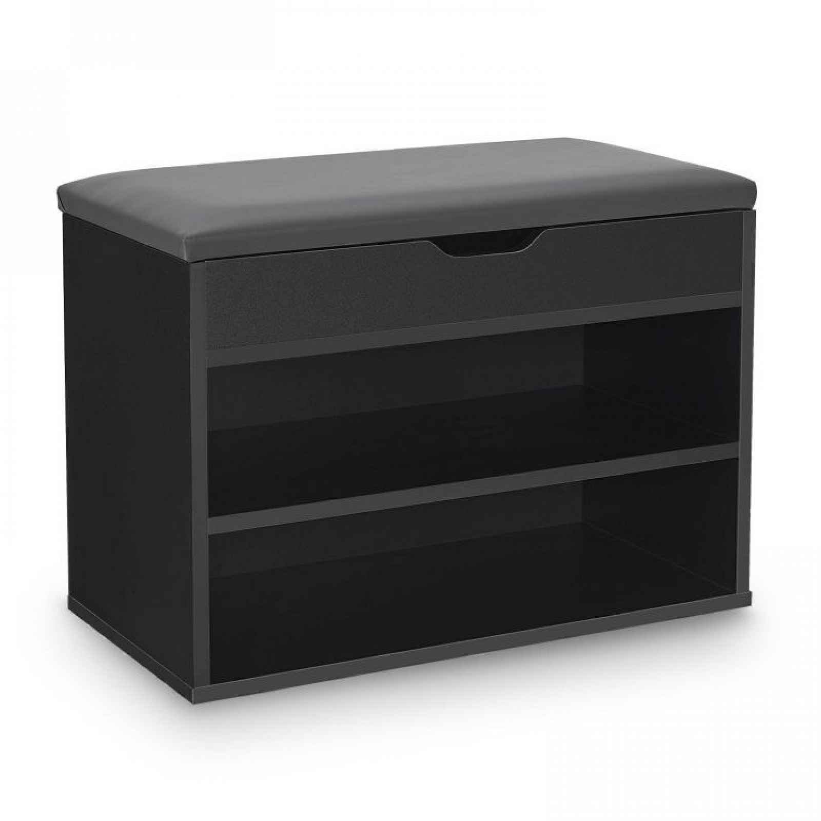 Botník s výklopným víkem a polstrovaným sedákem, 60×30×45 cm