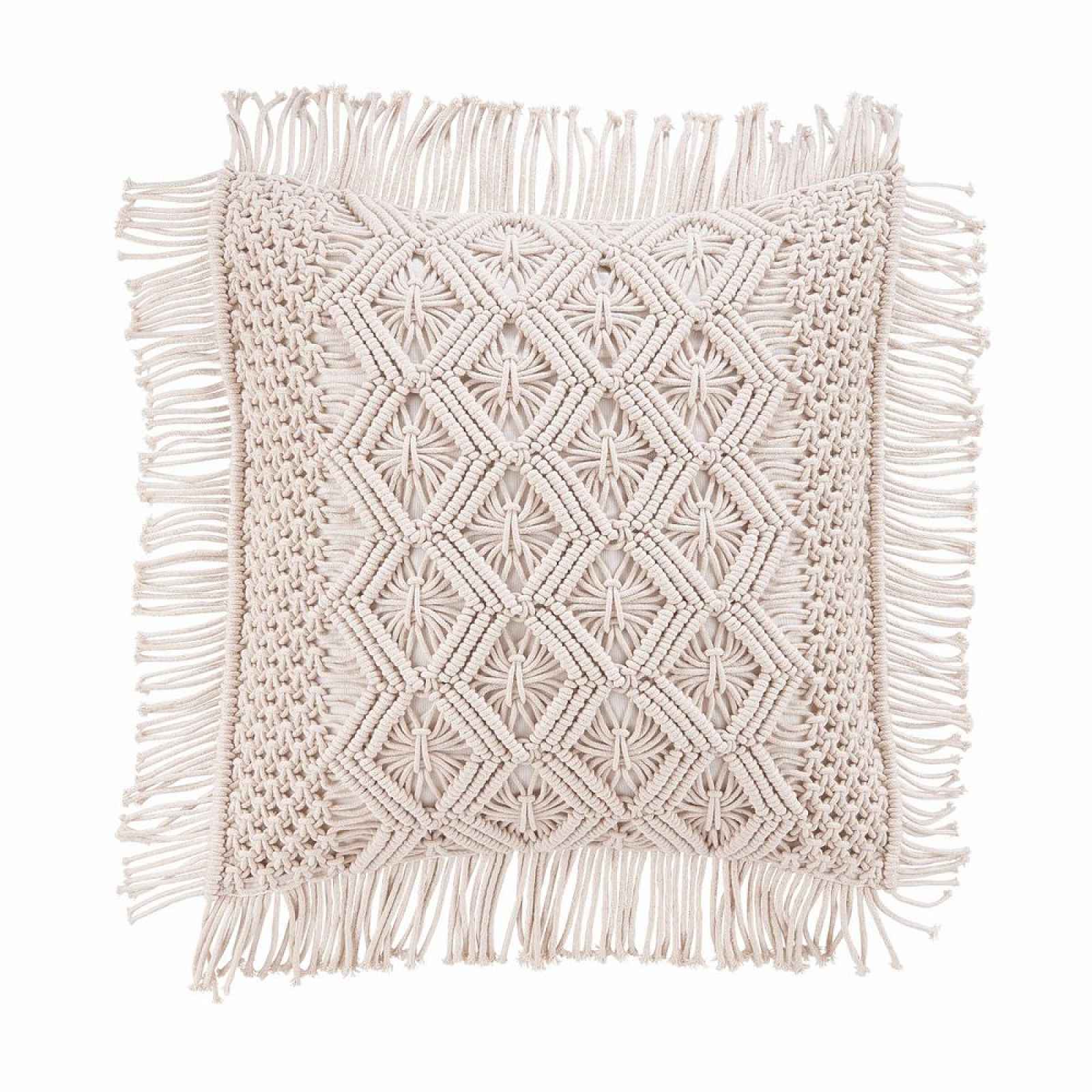 Butlers MACRAMÉ Polštář cik cak 45 x 45 cm