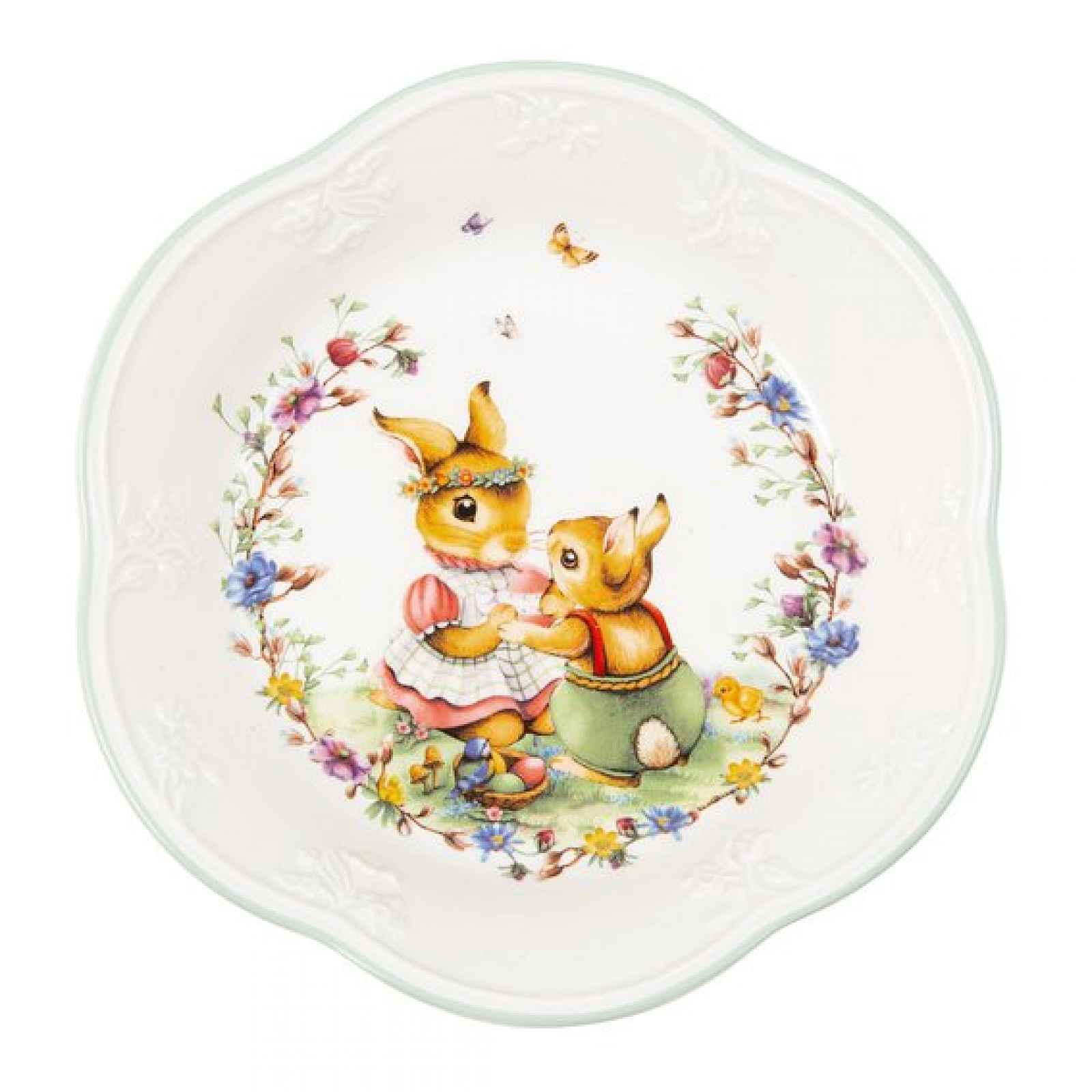 Velikonoční miska Ø 16cm Villeroy & Boch Spring Fantasy, zajíčci Anna a Paul