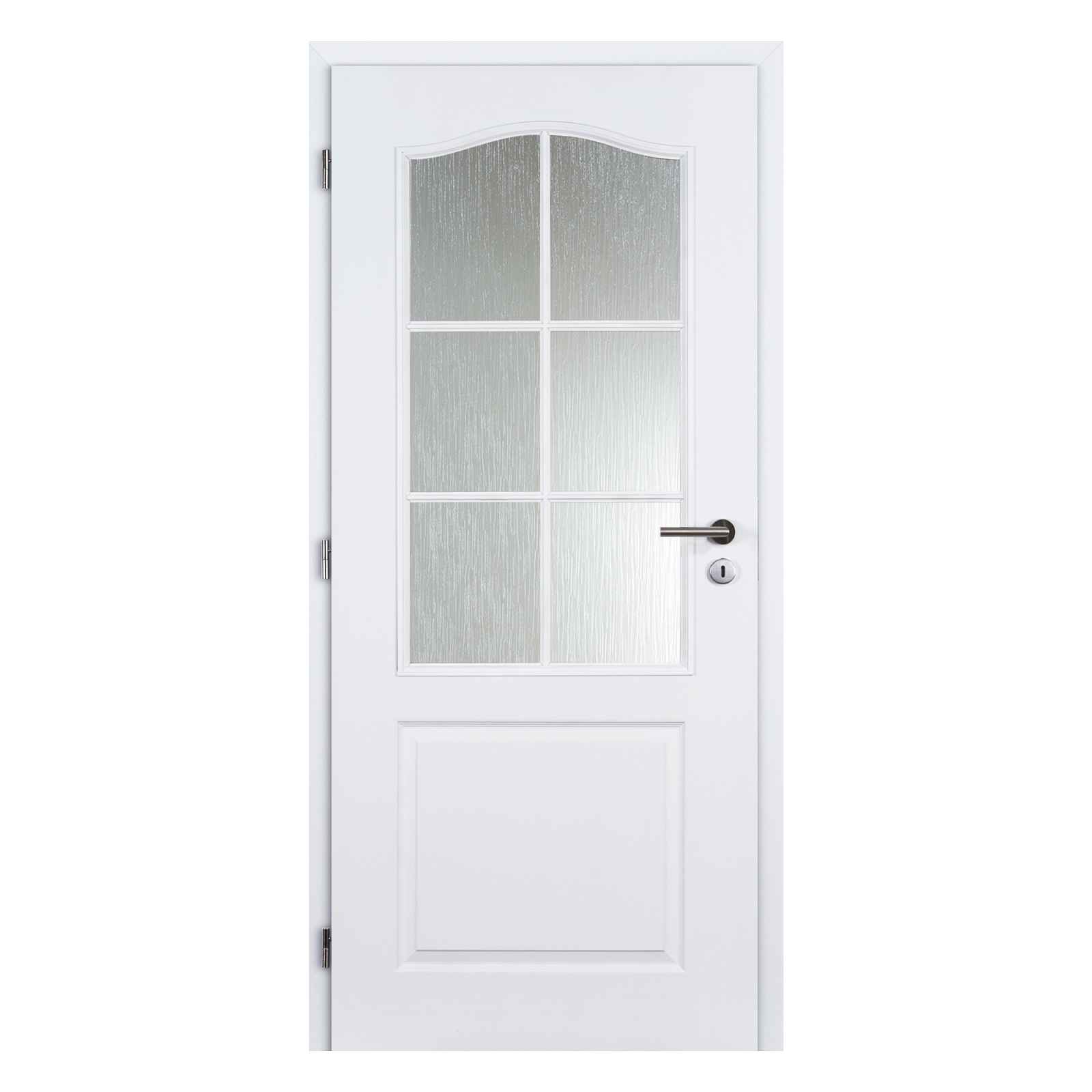Dveře částečně prosklené profilované Masonite Socrates bílé levé 600 mm
