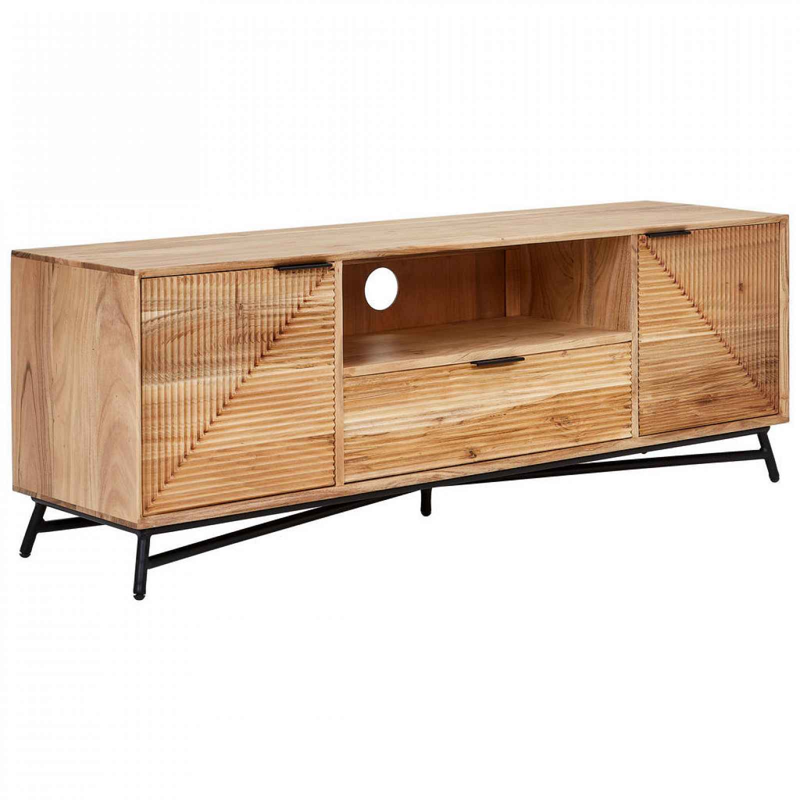 Ambia Home KOMODA POD TELEVIZI, akácie, černá, barvy akácie, 145/50/40 cm - 001630019003