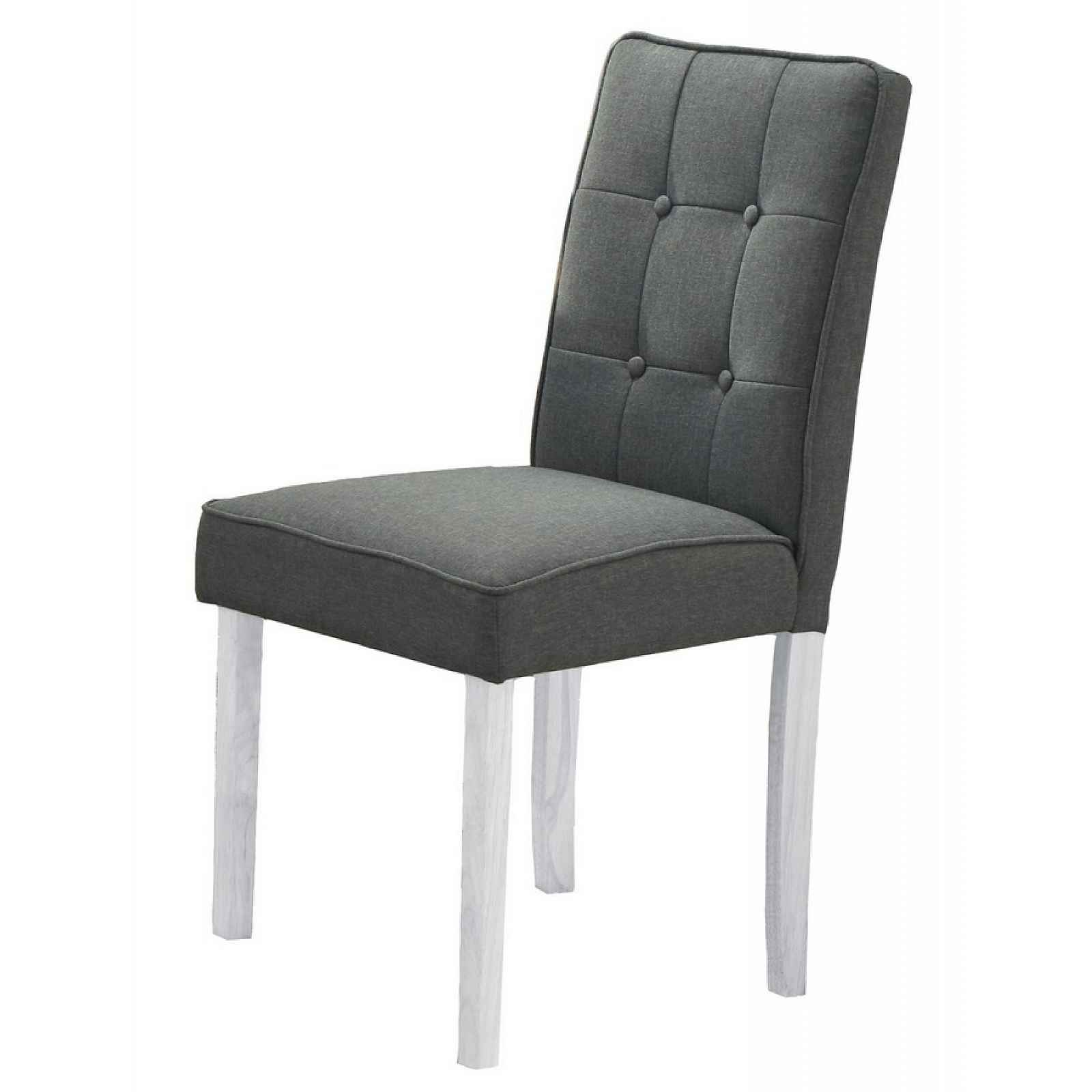 Jídelní čalouněná židle MALTES, šedá/bílá