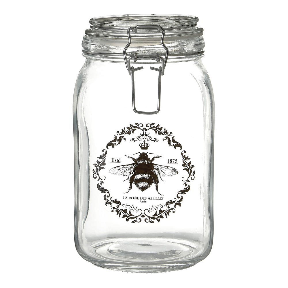 Skleněná úložná dóza Premier Housewares Queen Bee, 1700 ml