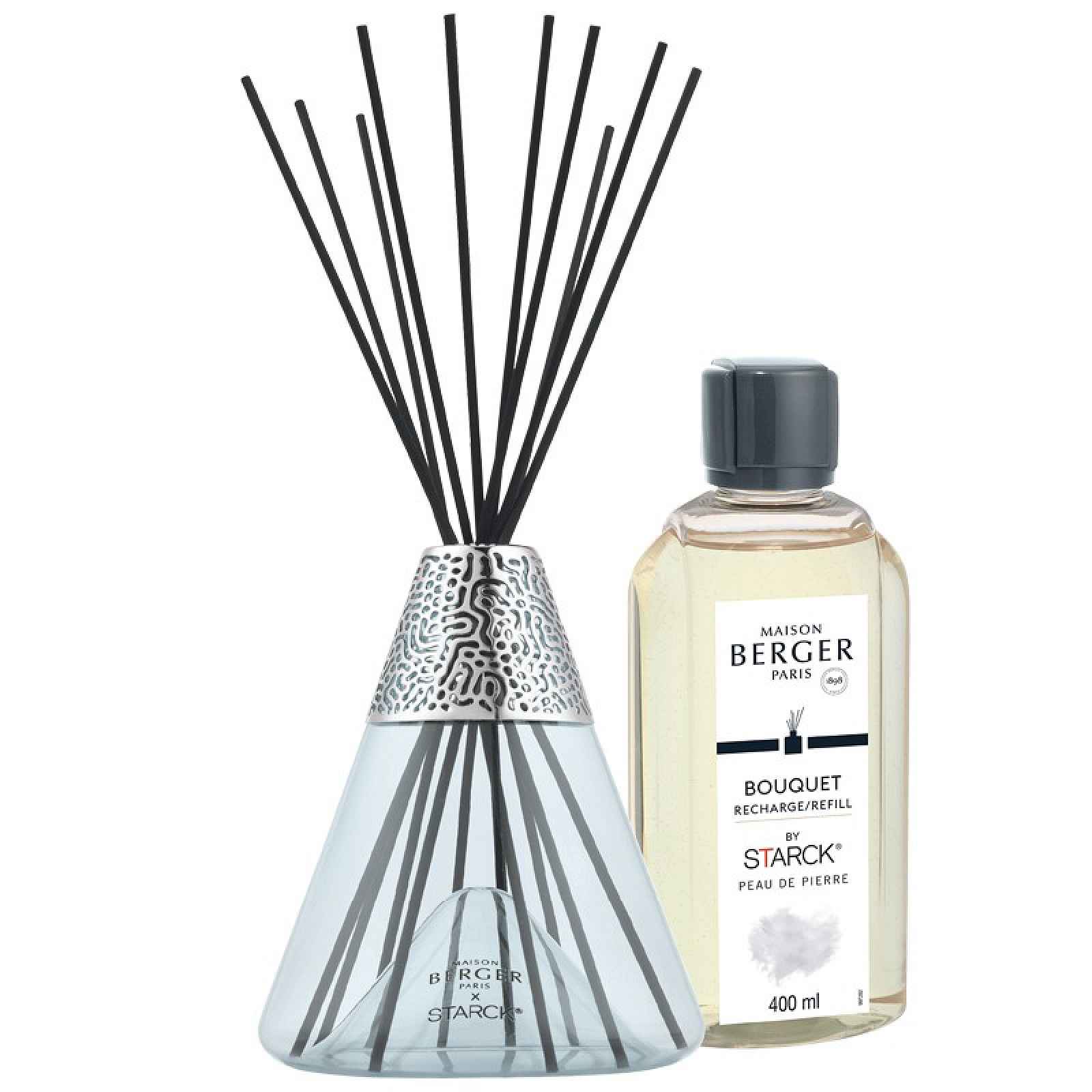 Maison Berger Paris Aroma difuzér Starck, šedý + Peau de Pierre, 400 ml 6902