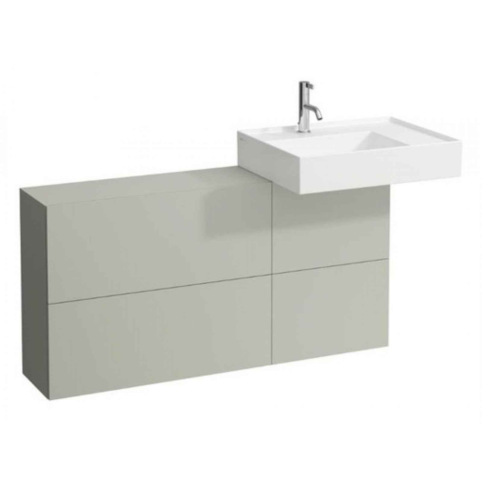 Koupelnová skříňka pod umyvadlo Laufen Kartell 120x60,8x27 cm oblázkově šedá H4082920336411