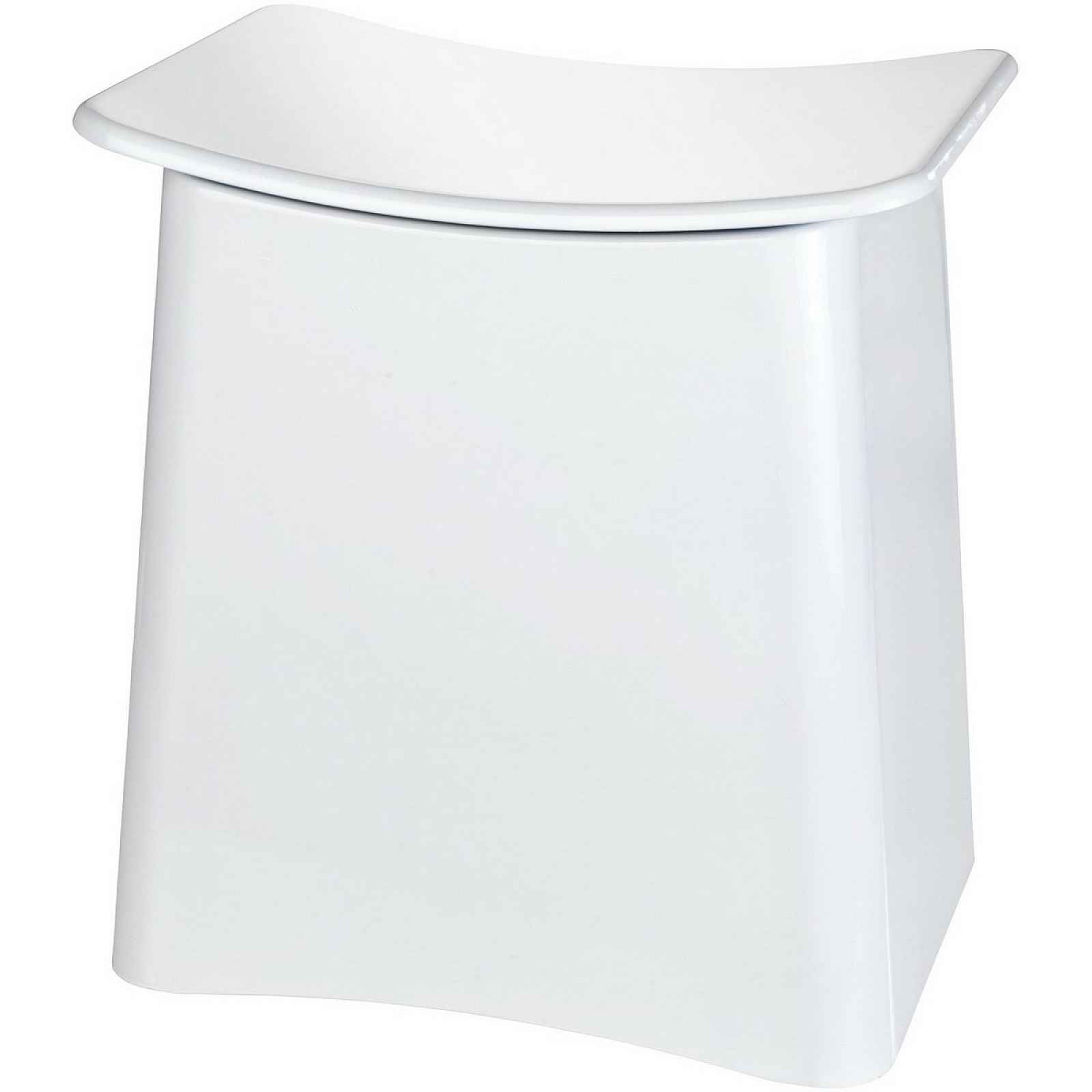 Bílá taburetka s úložným prostorem Wenko Wing, 33 l