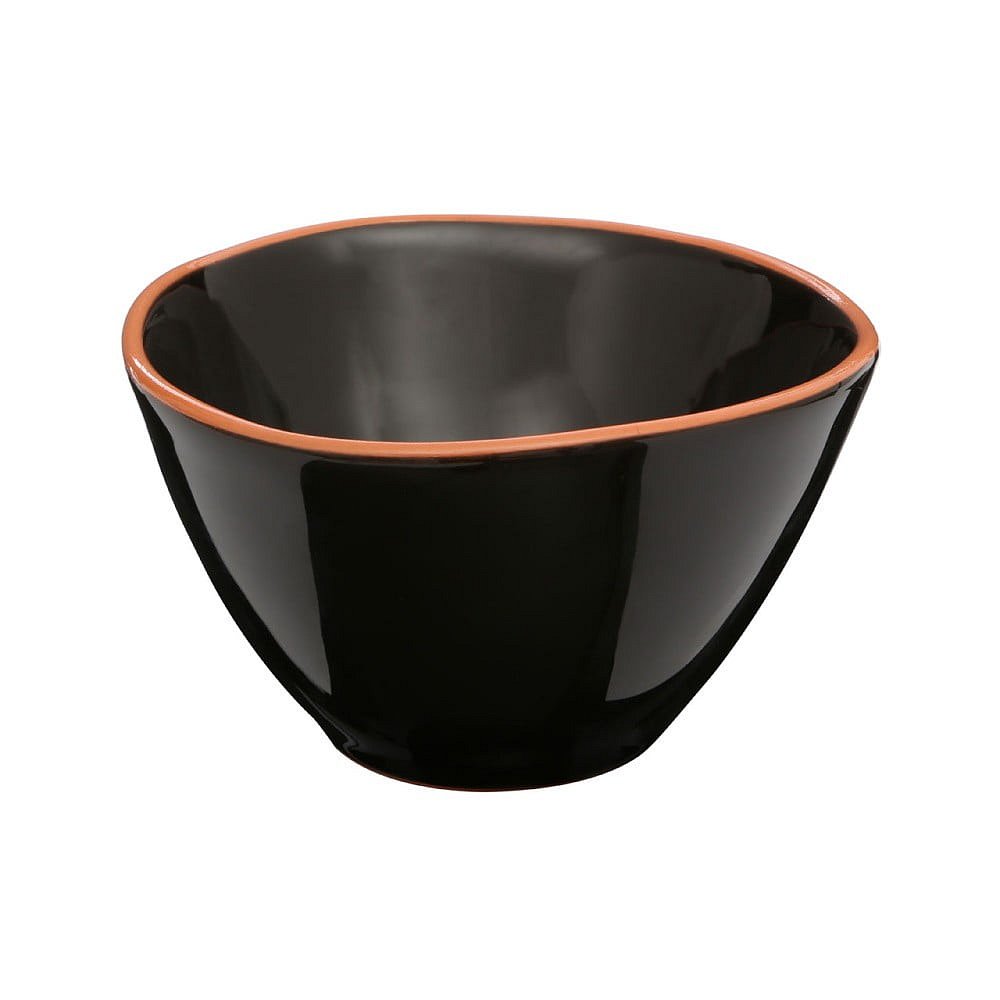 Černá miska na cereálie z glazované terakoty Premier Housewares Calisto, ⌀ 16 cm