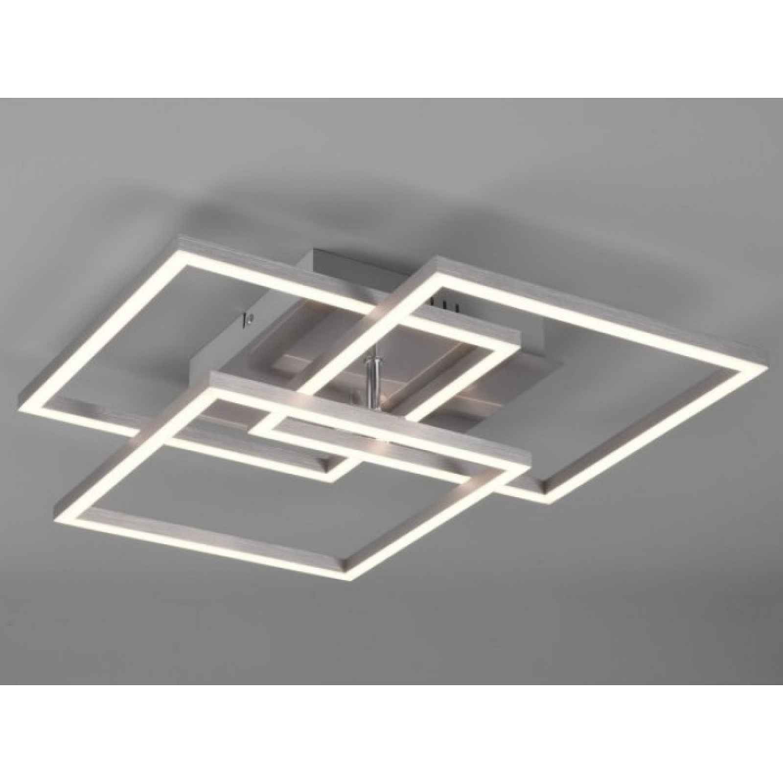 Stropní/nástěnné LED osvětlení Mobile, matný nikl, hranaté