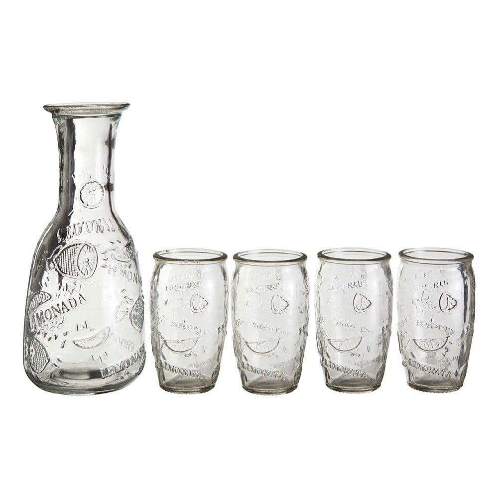 Set karafy a 4 sklenic Premier Housewares Embossed