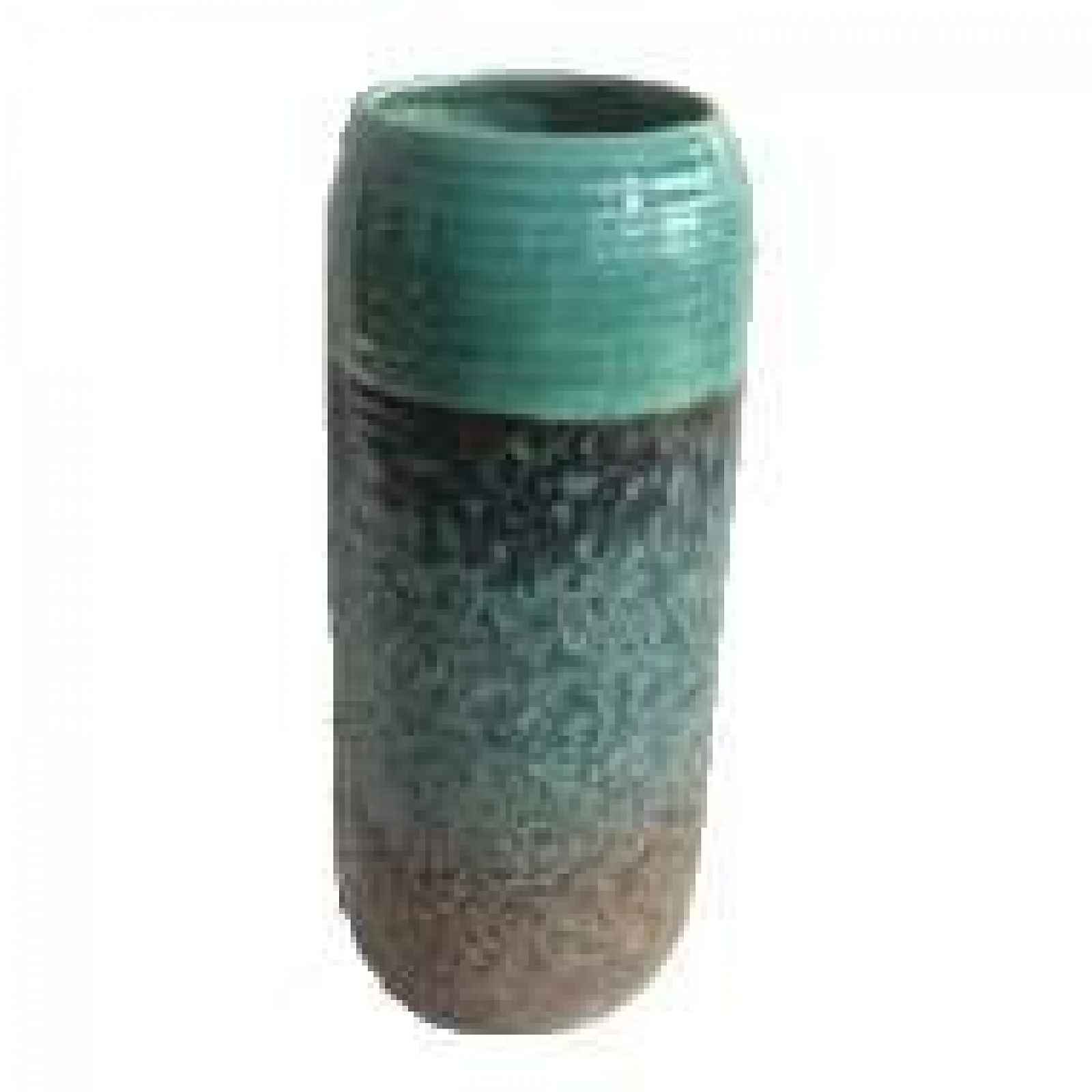 Váza keramická válcová 35cm modrá
