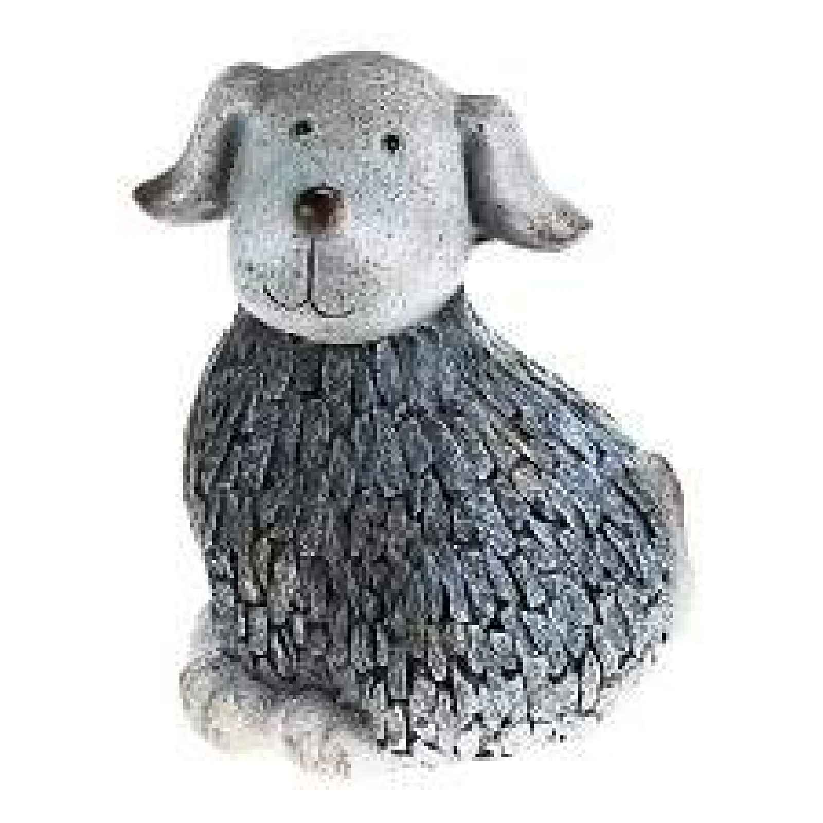 Pes polyresinový 29cm šedý