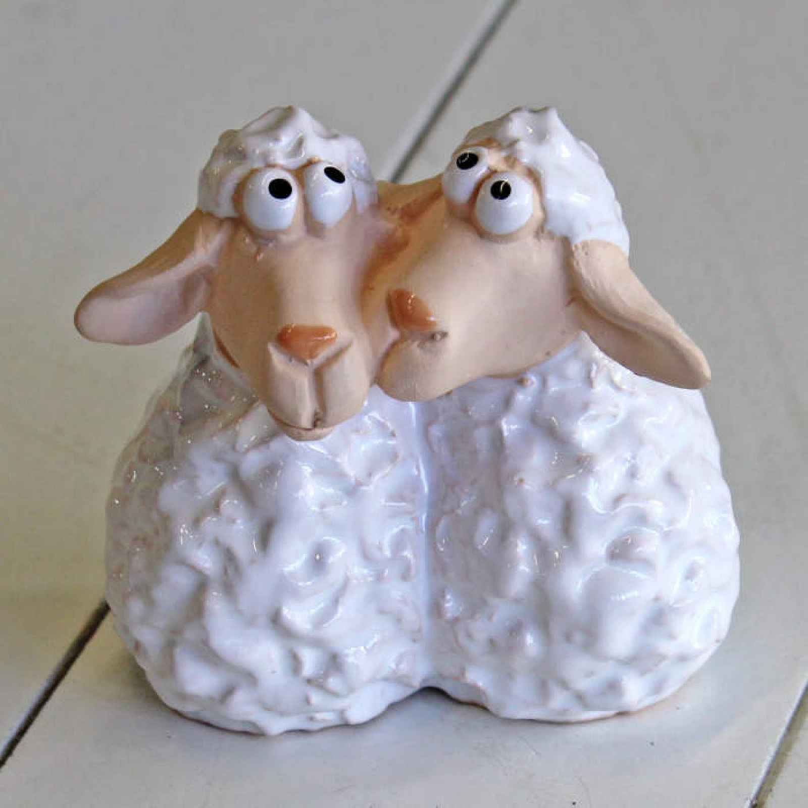 Ovce dvojice keramika 8,5cm