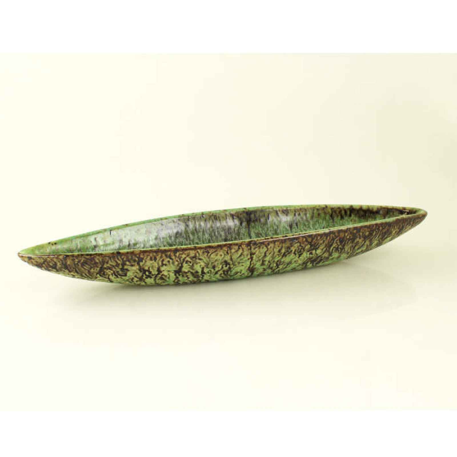 Miska ovál URBAN keramika šedo-zelená 46cm