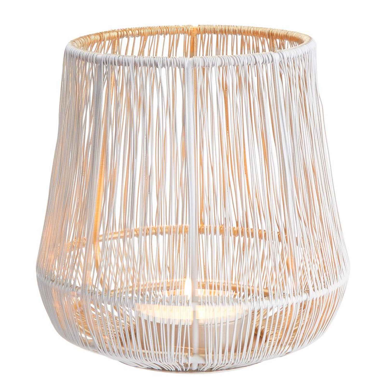 Butlers YOKO Svícen na čajovou svíčku 16 cm - bílá