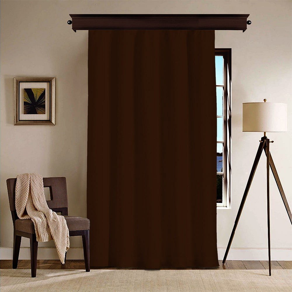 Tmavě hnědý závěs Curtain Nero, 140 x 260 cm