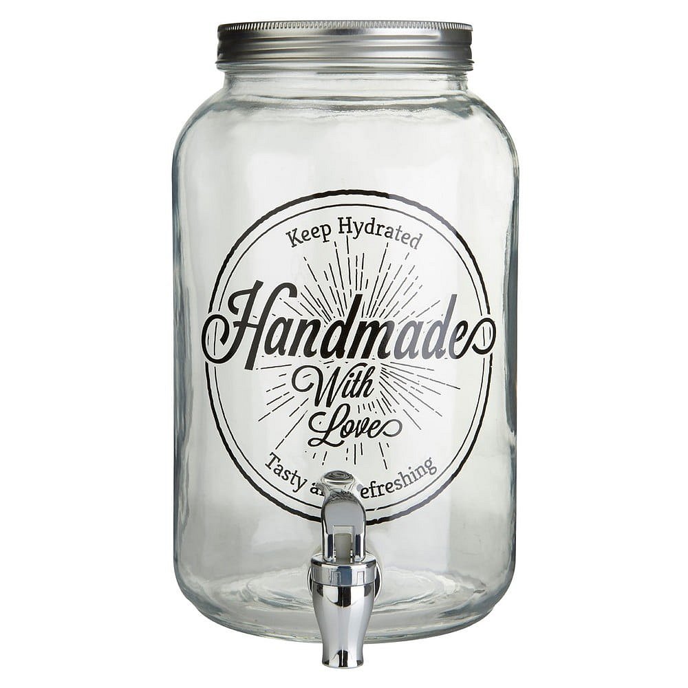 Skleněný zásobník na vodu s ventilem Premier Housewares, 3500 ml