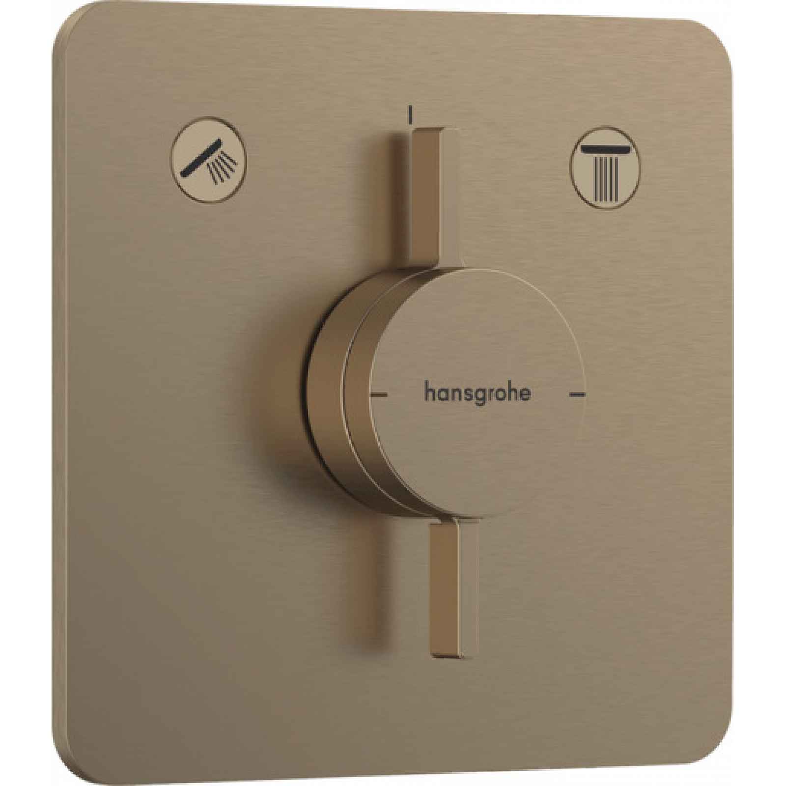 Vanová baterie Hansgrohe DuoTurn Q bez podomítkového tělesa kartáčovaný bronz 75414140