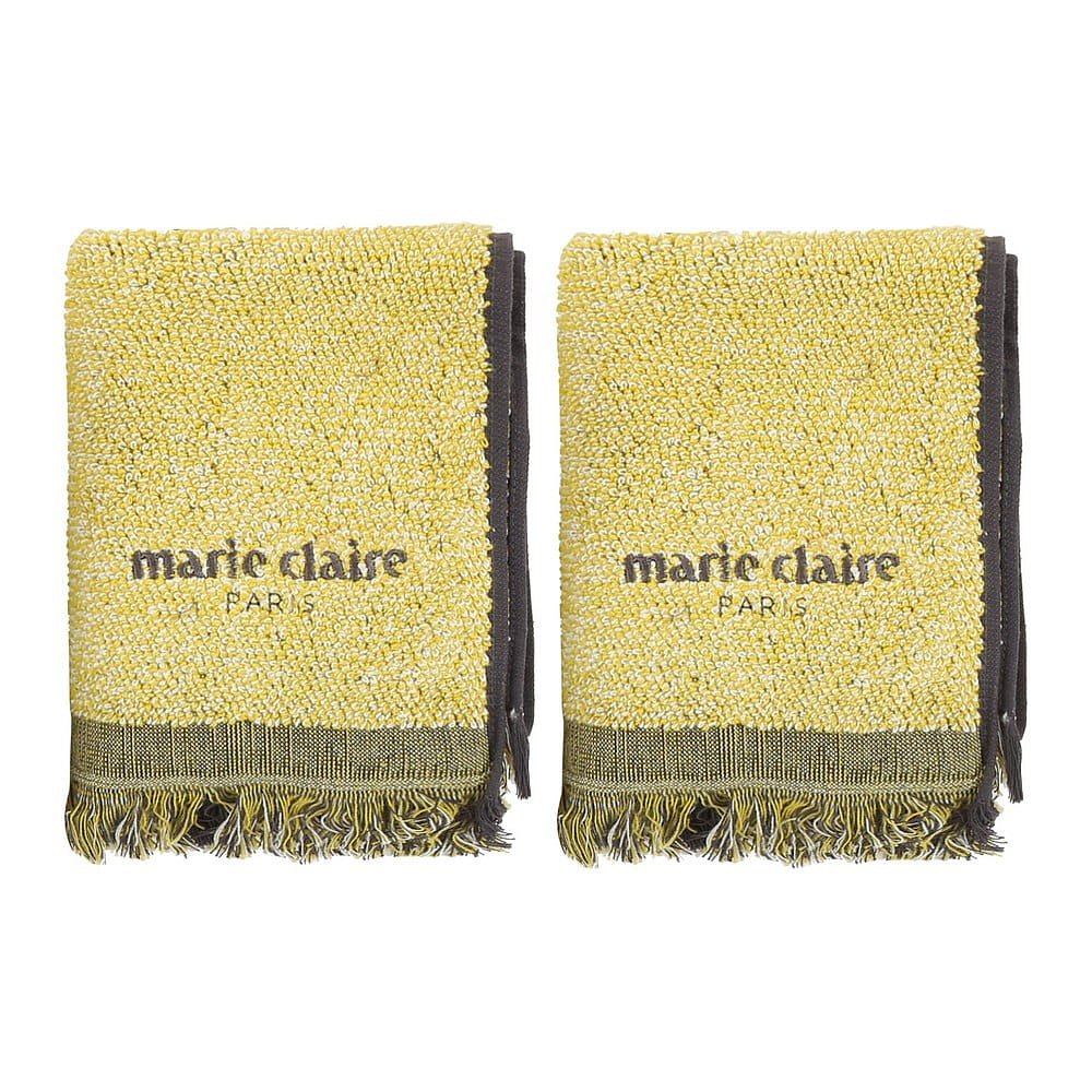 Sada 2 žlutých ručníků Marie Claire Colza, 40 x 60 cm