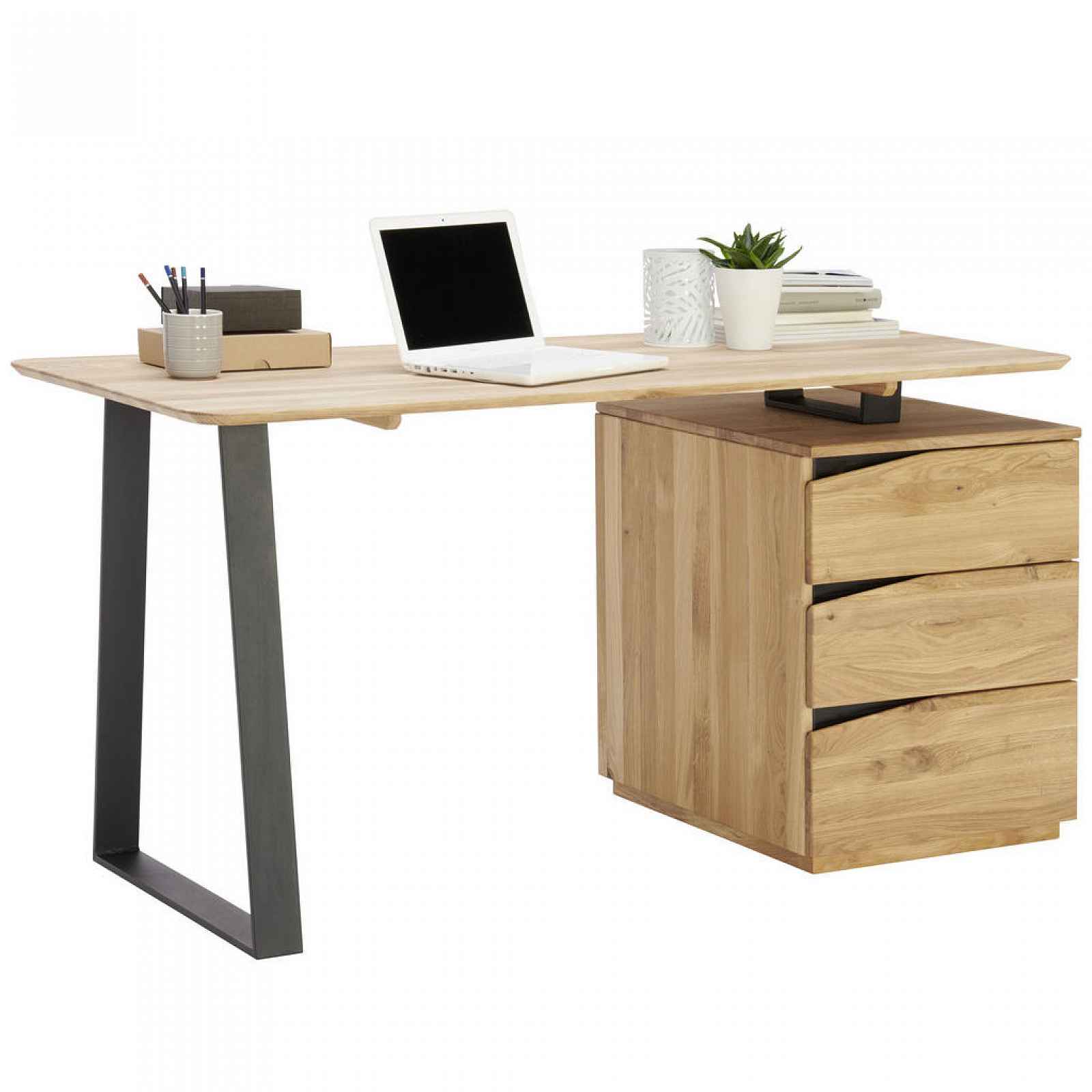 Designový psací stůl, dekor divoký dub