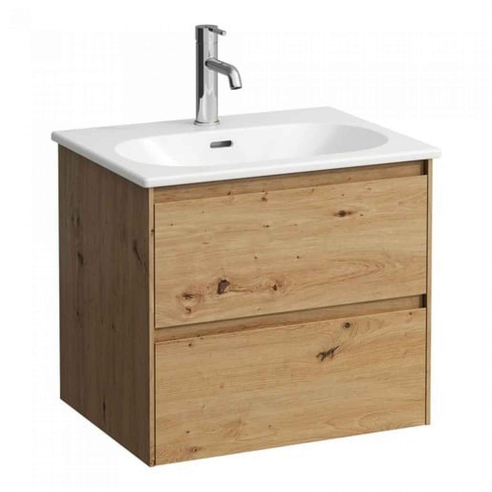 Koupelnová skříňka s umyvadlem Laufen Lau 60x52,5x45,5 cm divoký dub H8600832671041