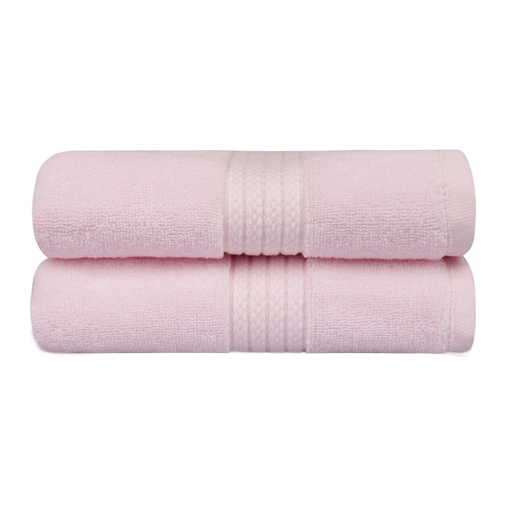 Sada 2 růžových ručníků do koupelny Mira, 90 x 50 cm