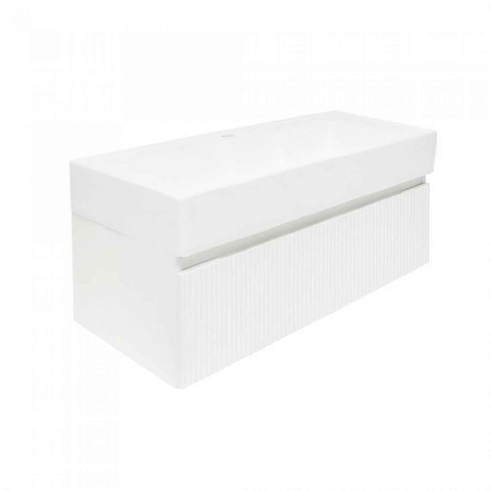 Koupelnová skříňka s umyvadlem SAT Evolution 98x30x44,8 cm bílá mat SATEVO100WMU2