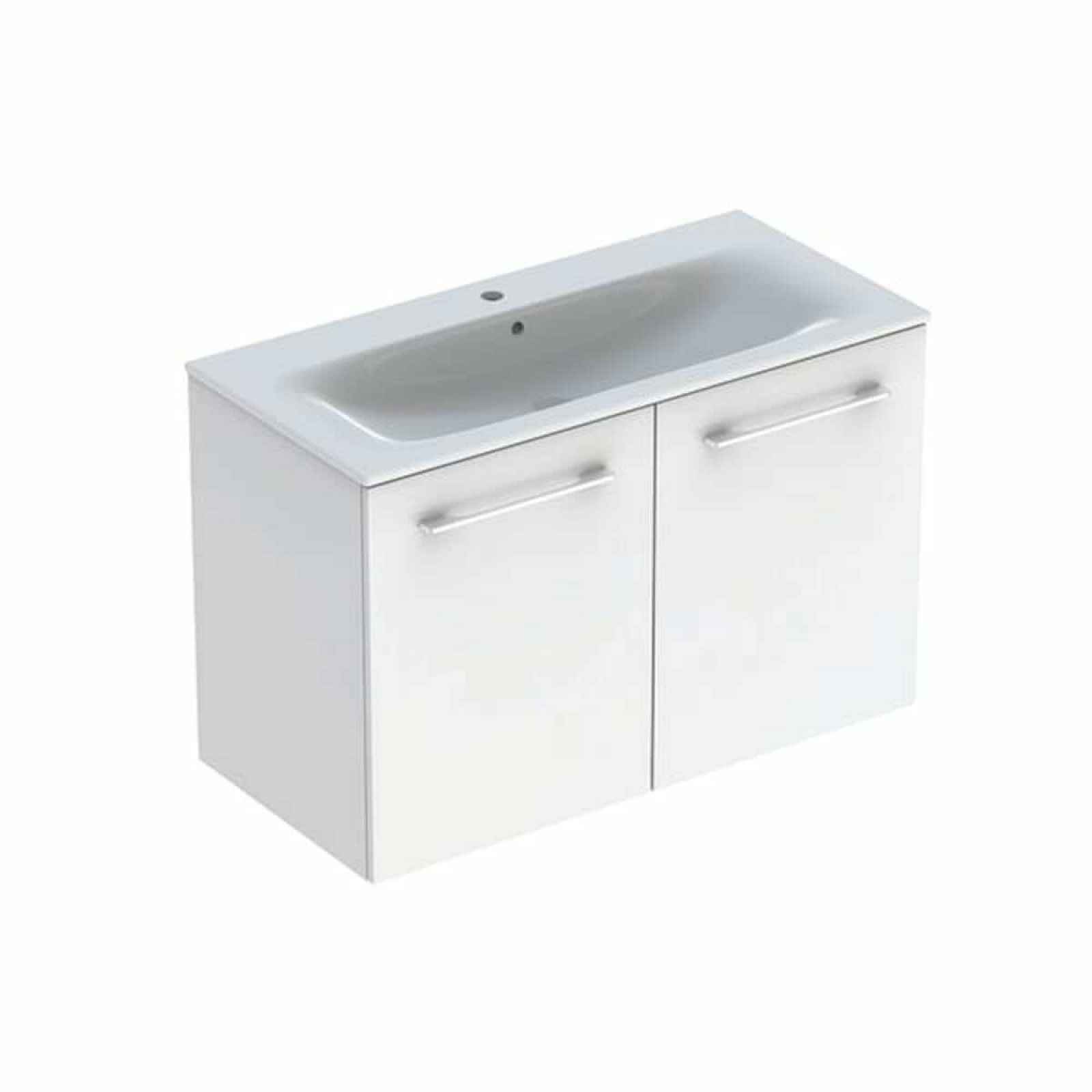 Koupelnová skříňka s umyvadlem Geberit Selnova 100x50,2x65,2 cm bílá lesk 501.260.00.1