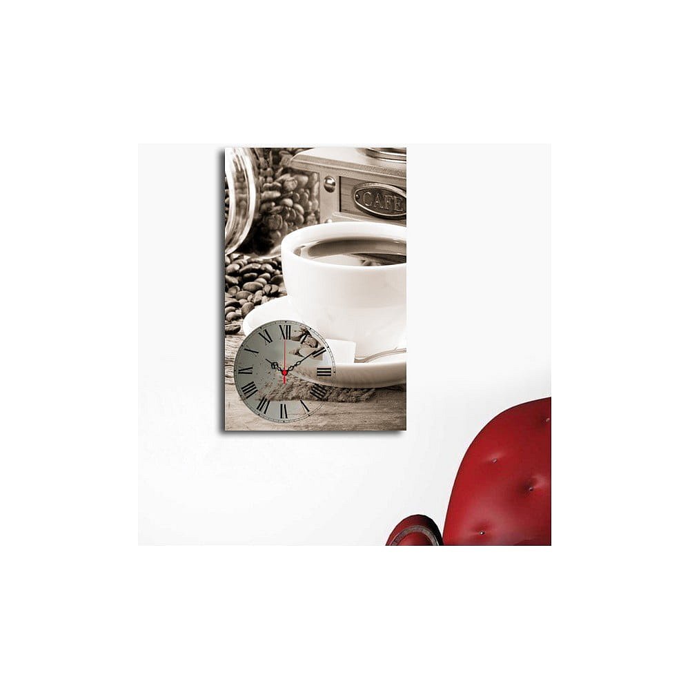 Obrazové hodiny Šálek kávy, 45 x 70 cm