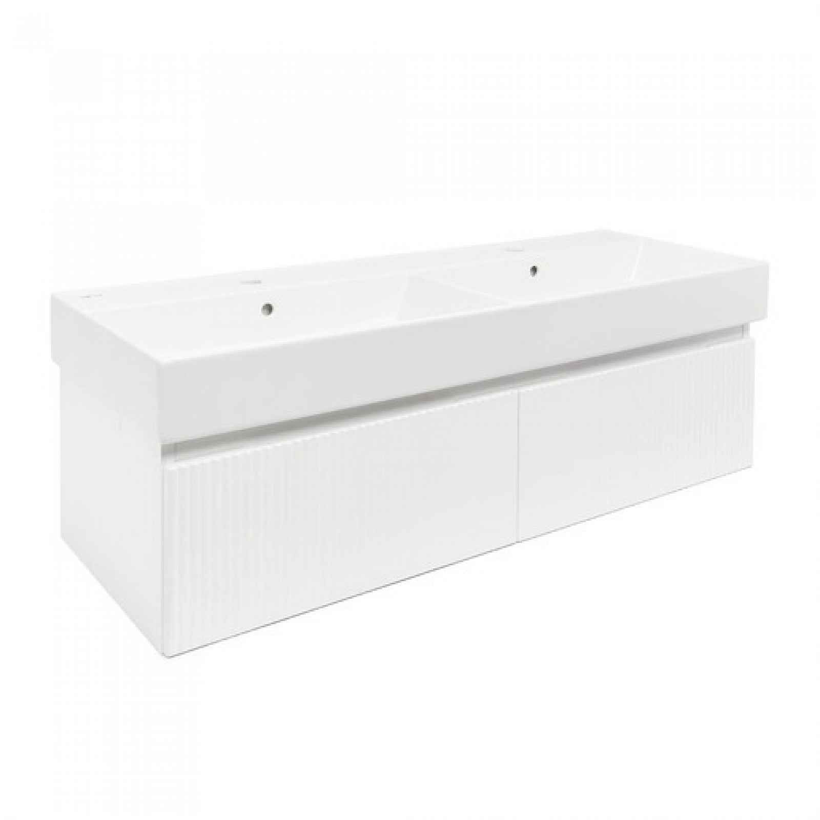 Koupelnová skříňka s umyvadlem SAT Evolution 118x30x44,8 cm bílá mat SATEVO120WMU2