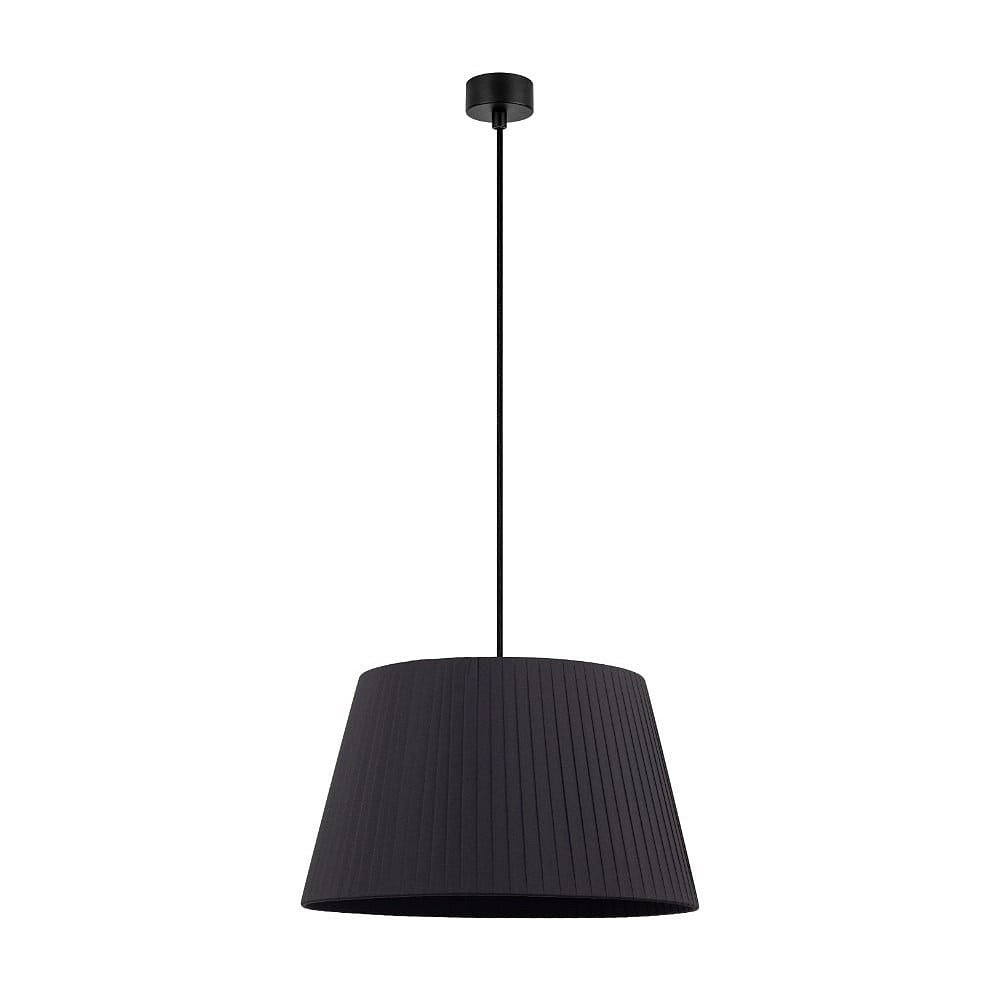 Černé stropní svítidlo s černým kabelem Sotto Luce Kami, ⌀ 36 cm