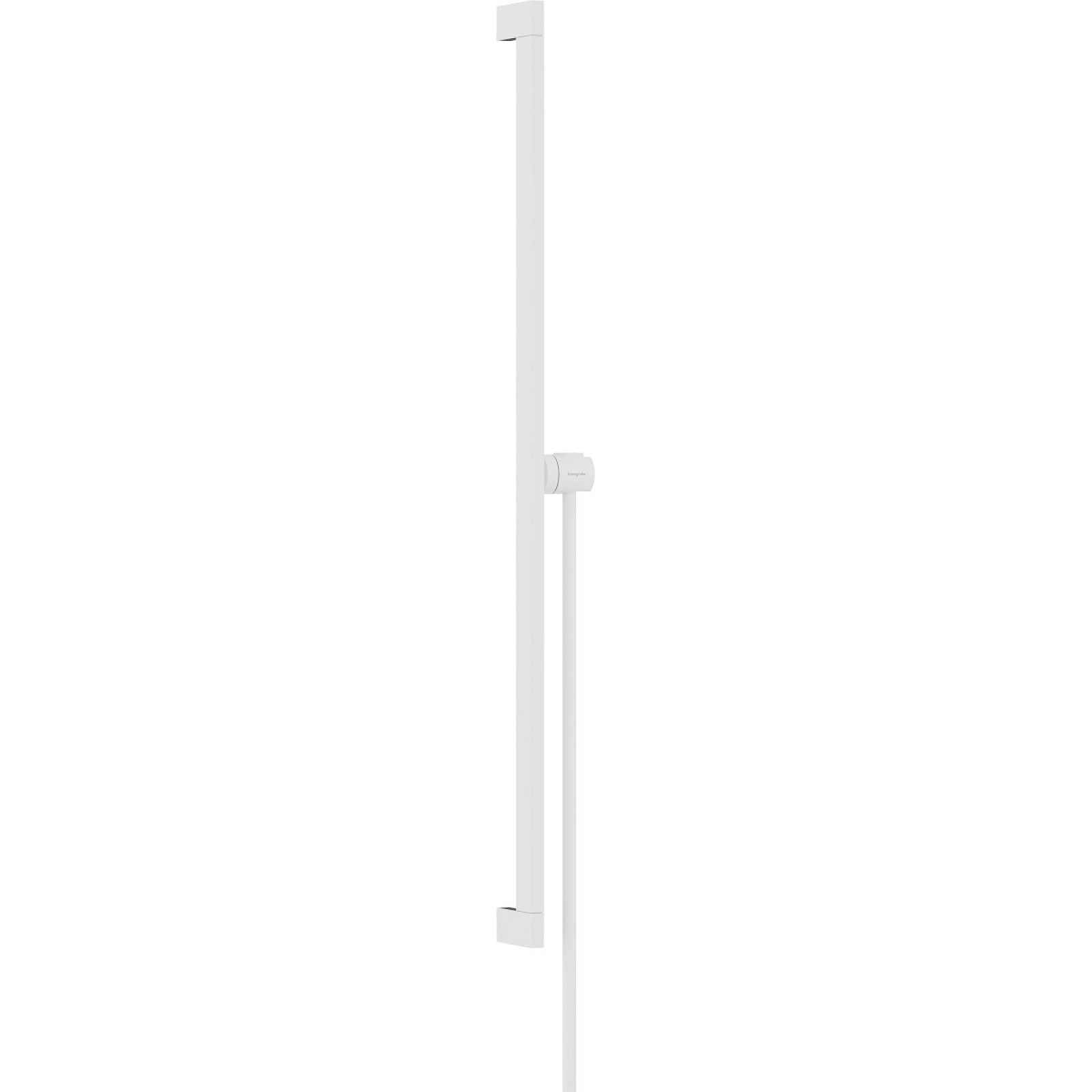 Sprchová tyč Hansgrohe Unica na stěnu s držákem sprchy a sprchovou hadicí matná bílá 24403700