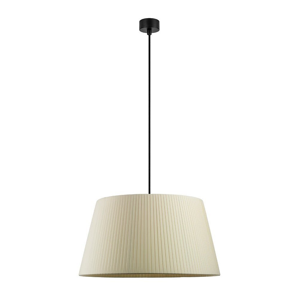 Krémové závěsné svítidlo s černým kabelem Sotto Luce Kami, ⌀ 45 cm