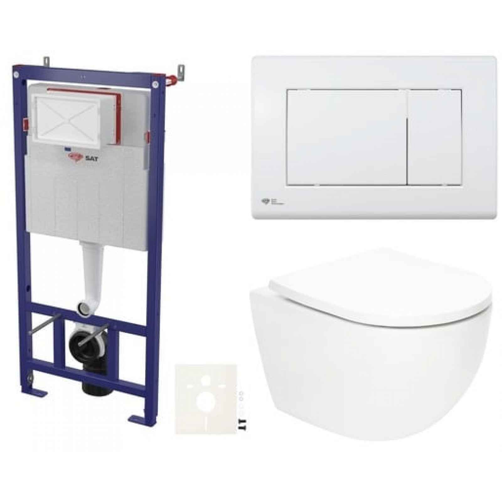 Závěsný wc set do lehkých stěn / předstěnová SAT Fusion SIKOSSTORFU20