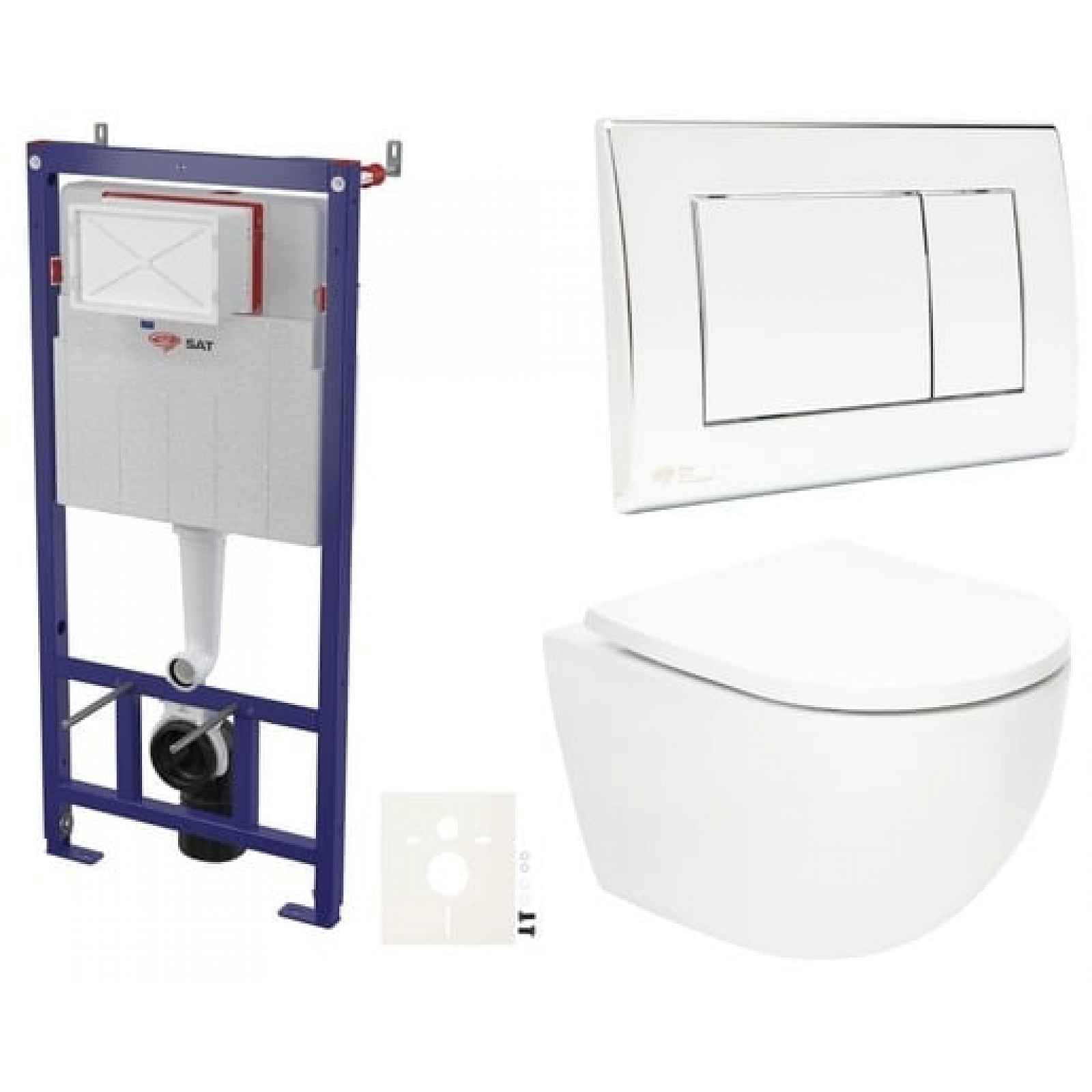 Závěsný wc set do lehkých stěn / předstěnová SAT Fusion SIKOSSTORFU21