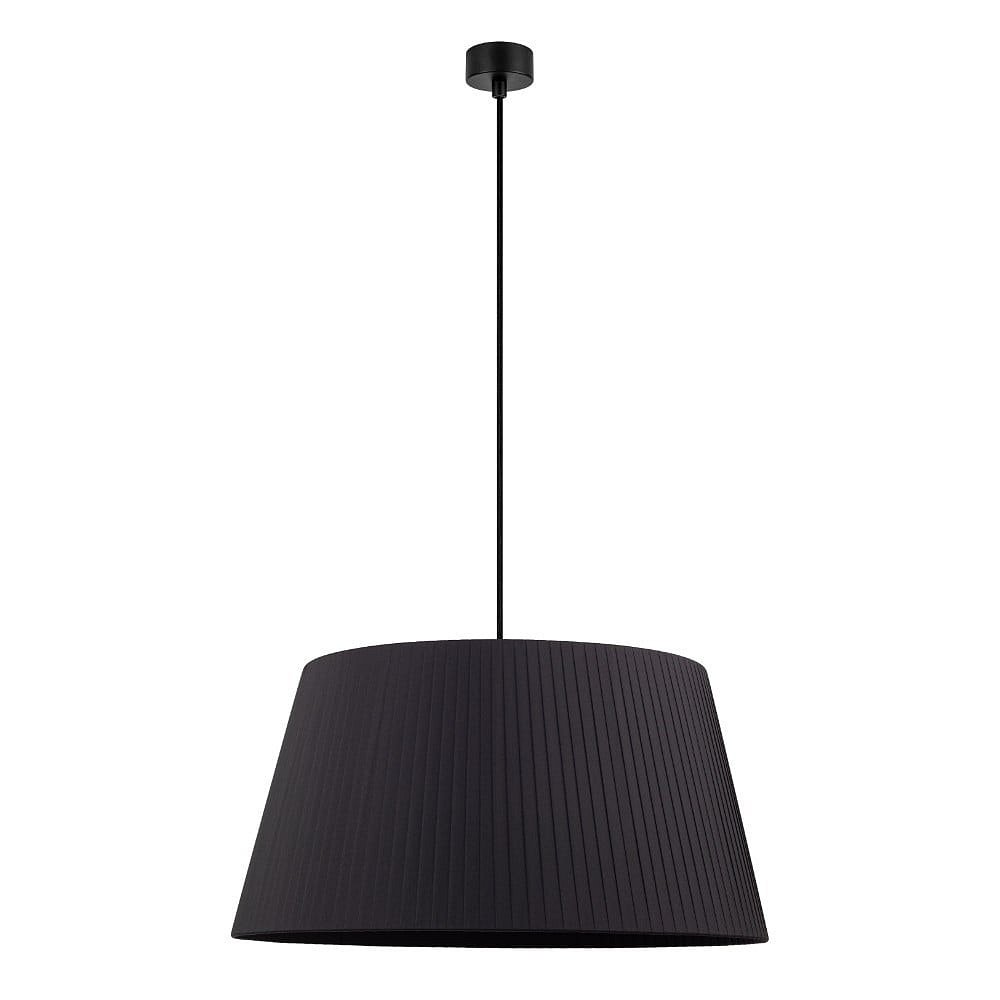 Černé stropní svítidlo s černým kabelem Sotto Luce Kami, ⌀ 54 cm