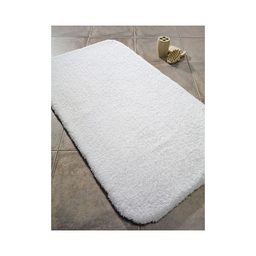 Bílá předložka do koupelny Confetti Bathmats Organic 1500, 60 x 90 cm