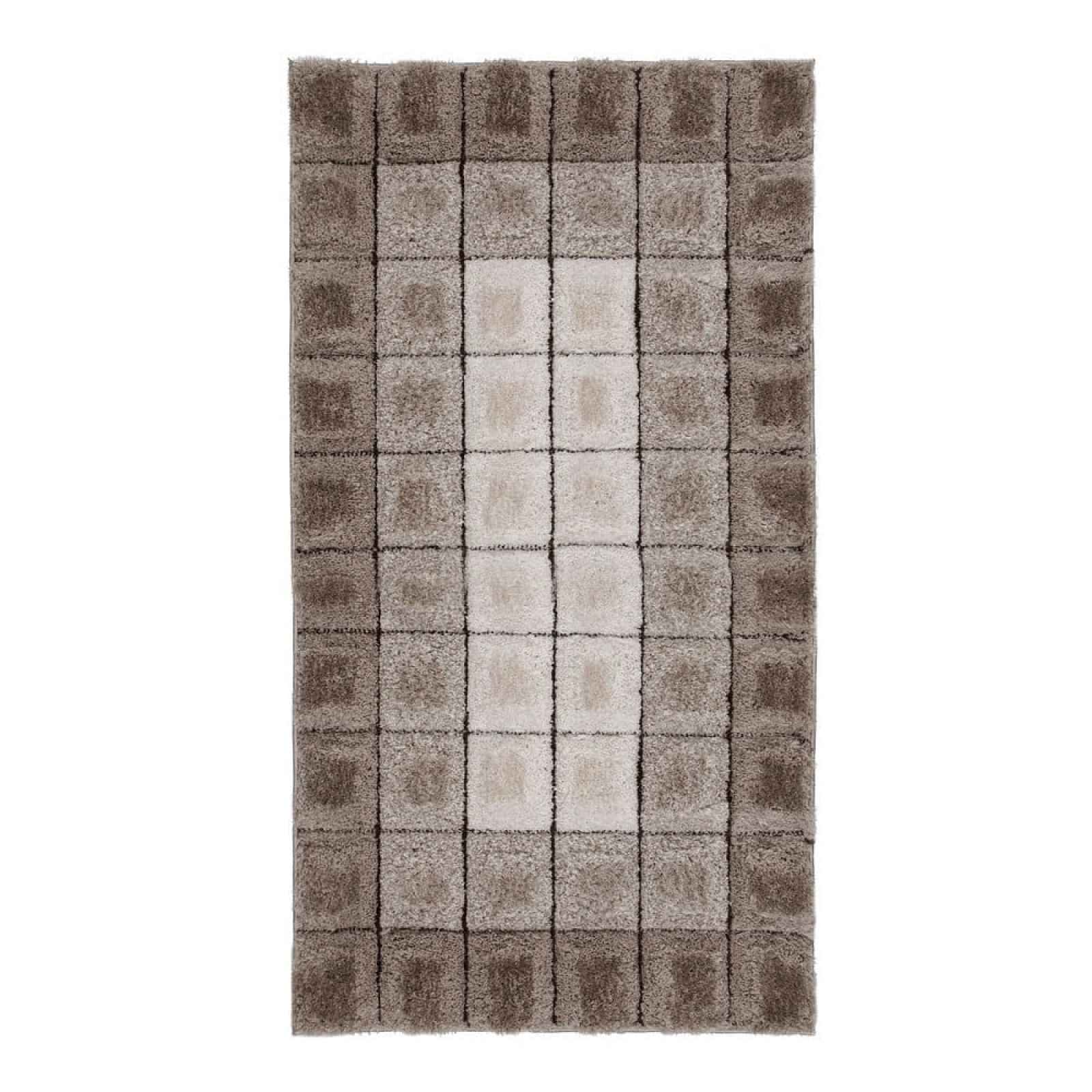 Hnědý koberec Flair Rugs Cube, 80 x 150 cm